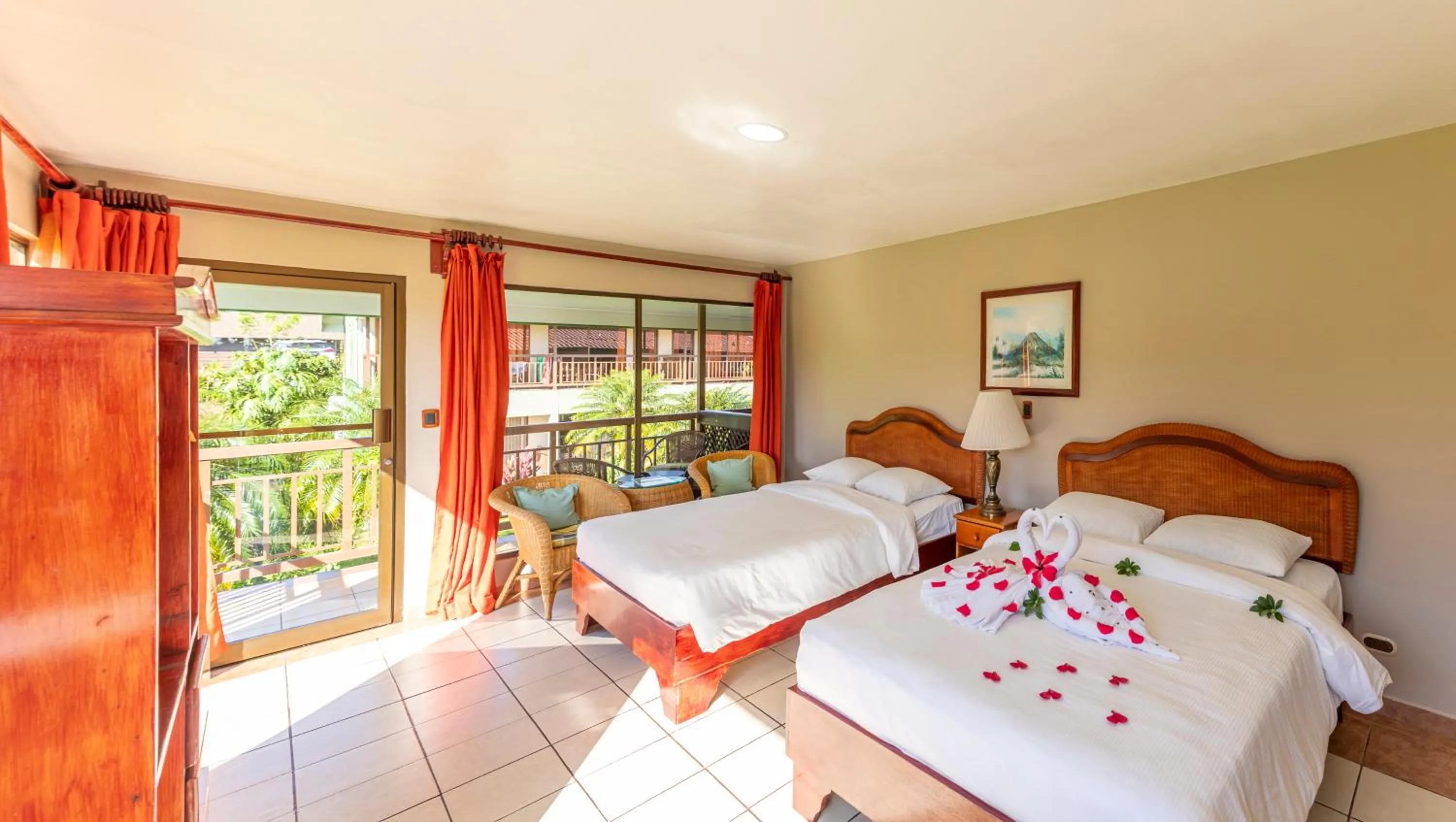 Bed in Hotel Lavas Tacotal