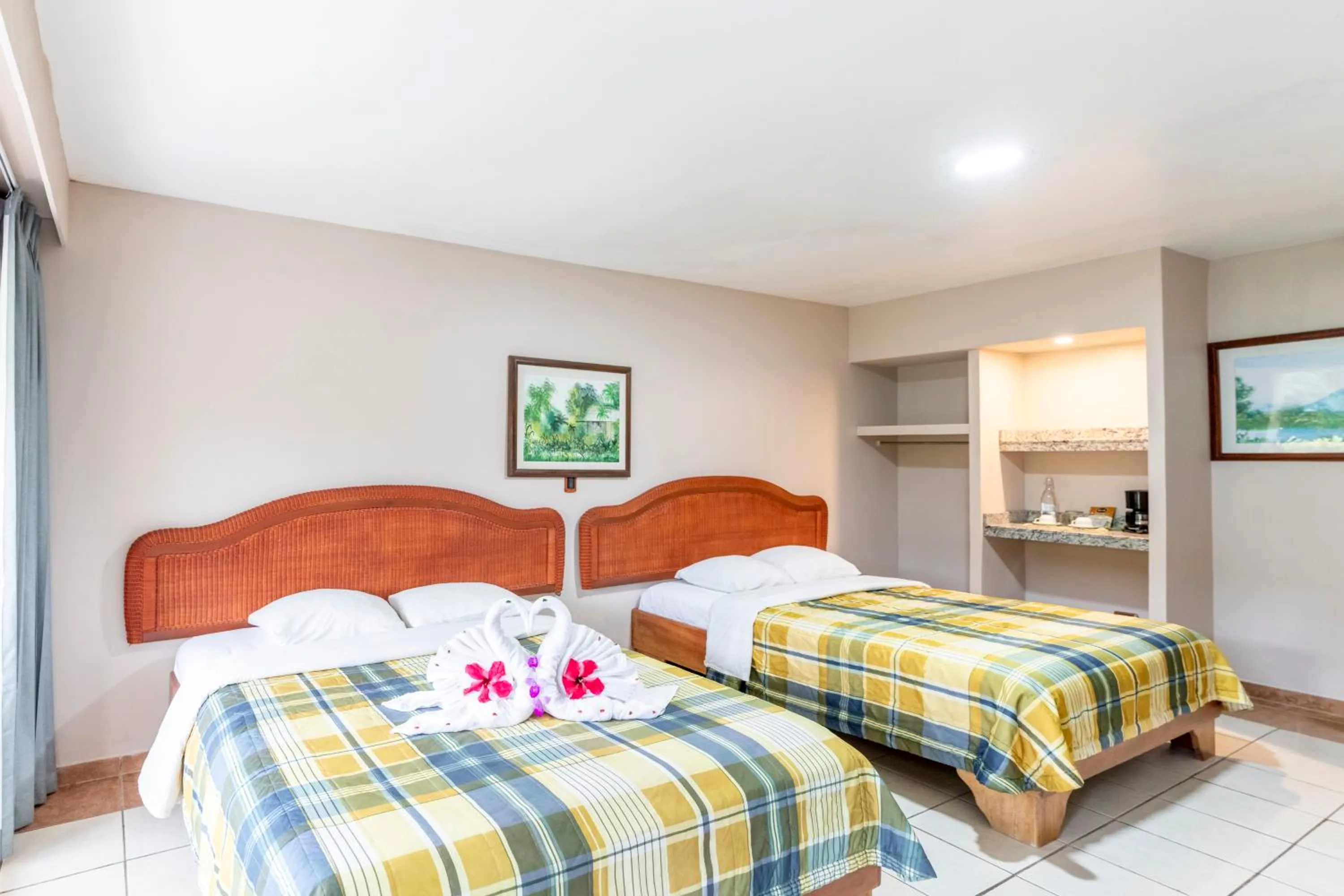 Bed in Hotel Lavas Tacotal