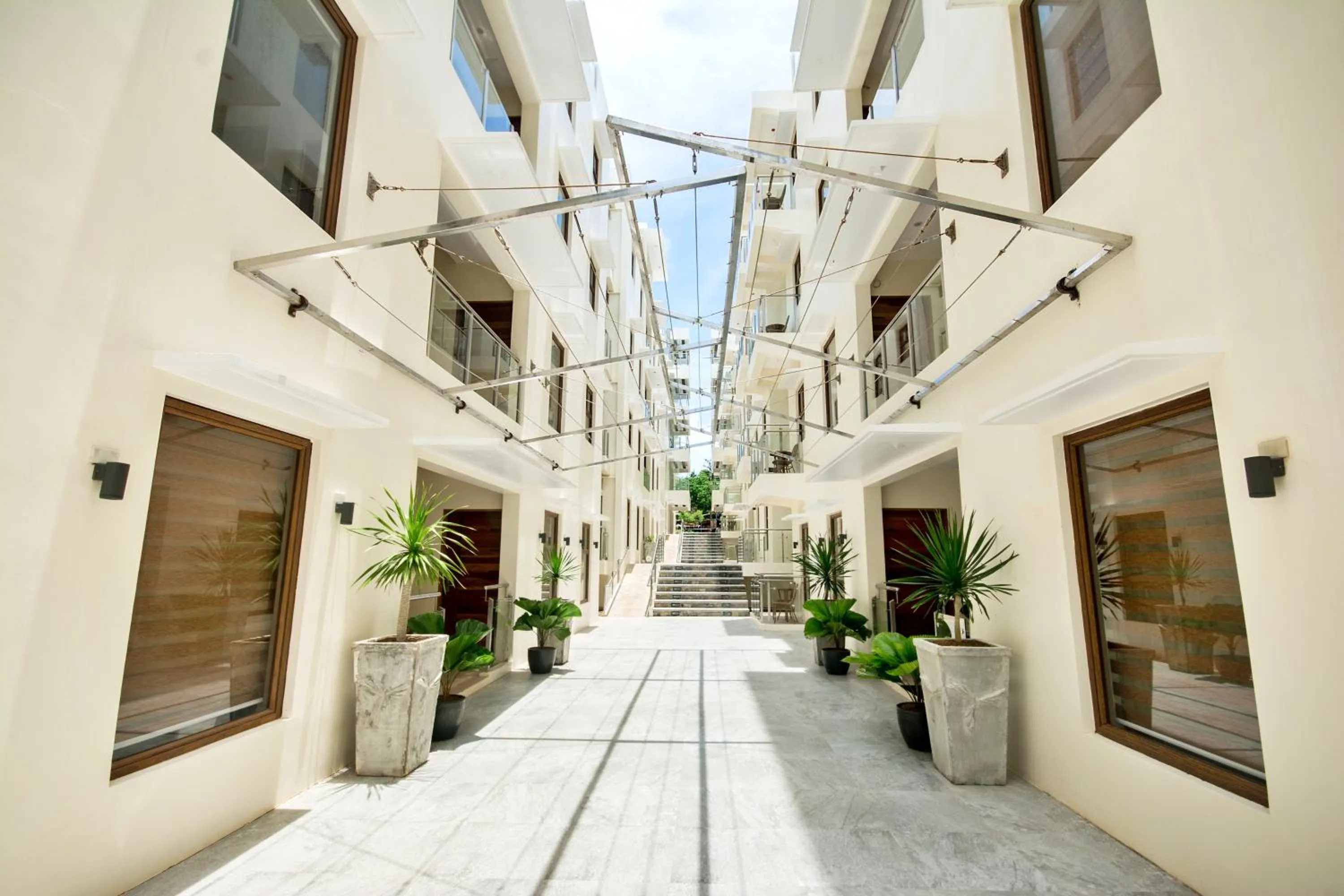 Inner courtyard view in Kaaya Resort North Boracay