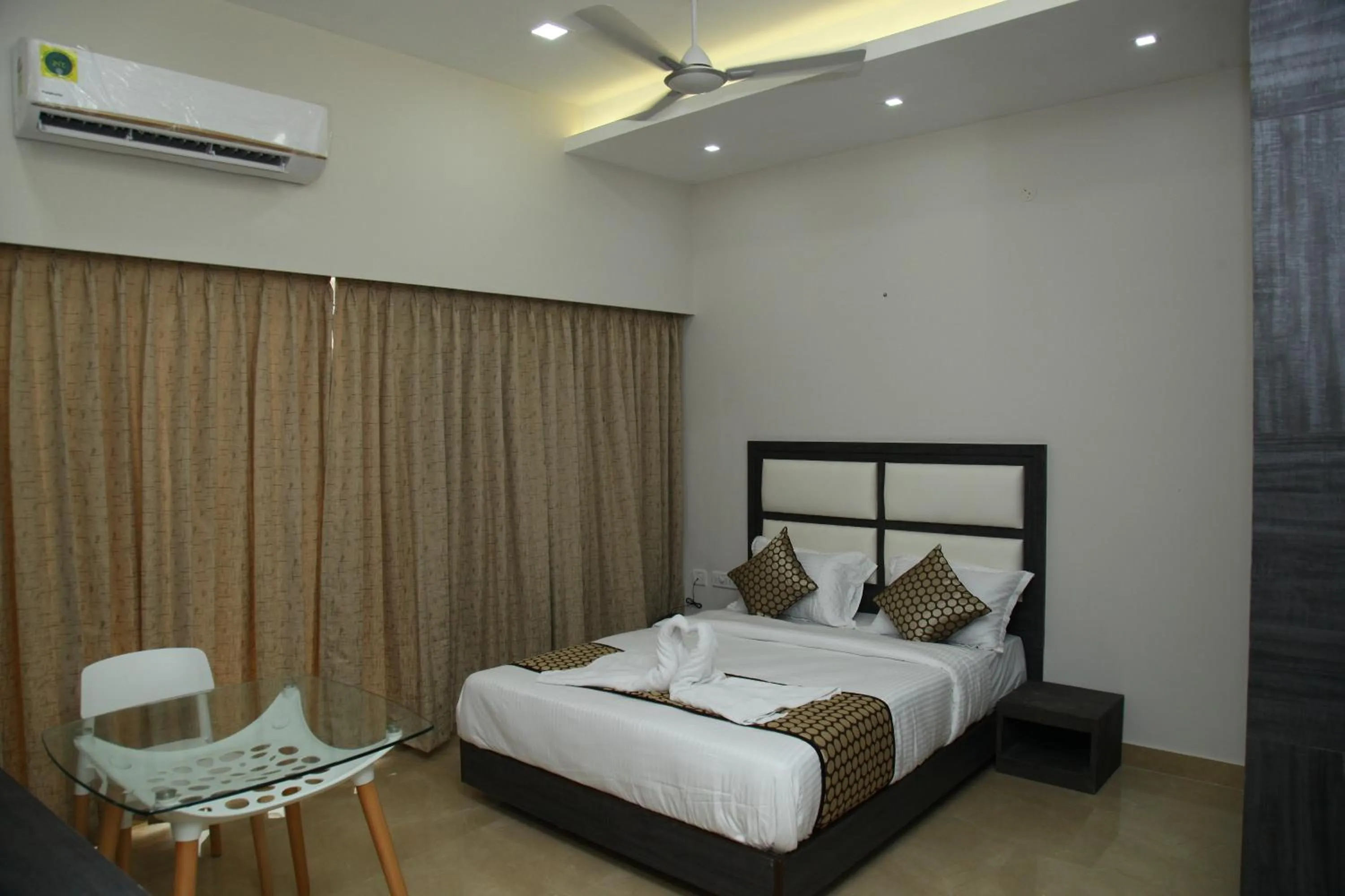 Bed in century courtyard