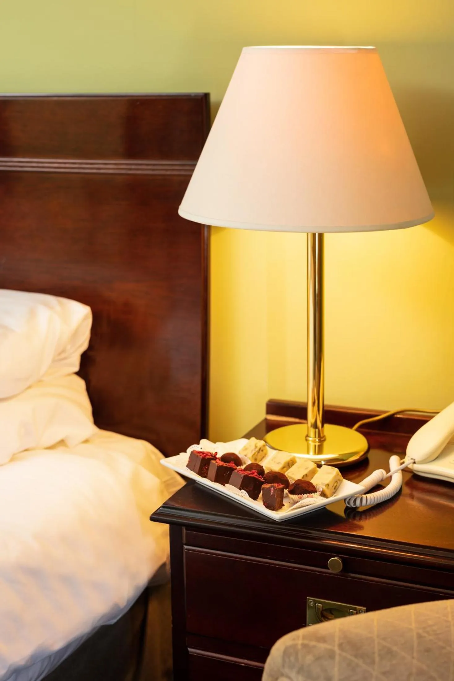 Decorative detail, Bed in Fernhill Hotel