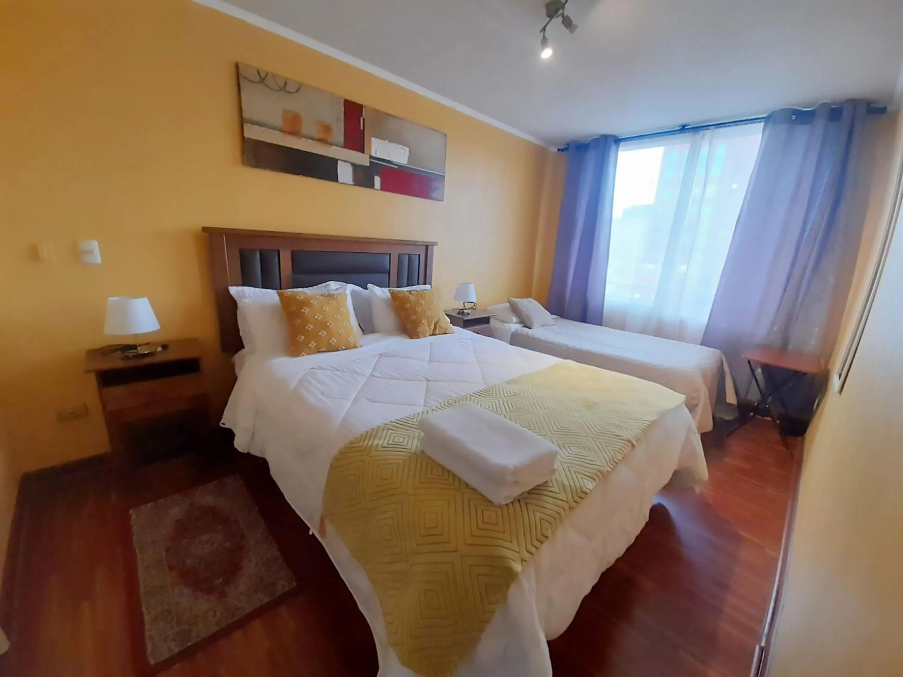 Decorative detail, Bed in VIP Apartments Chile