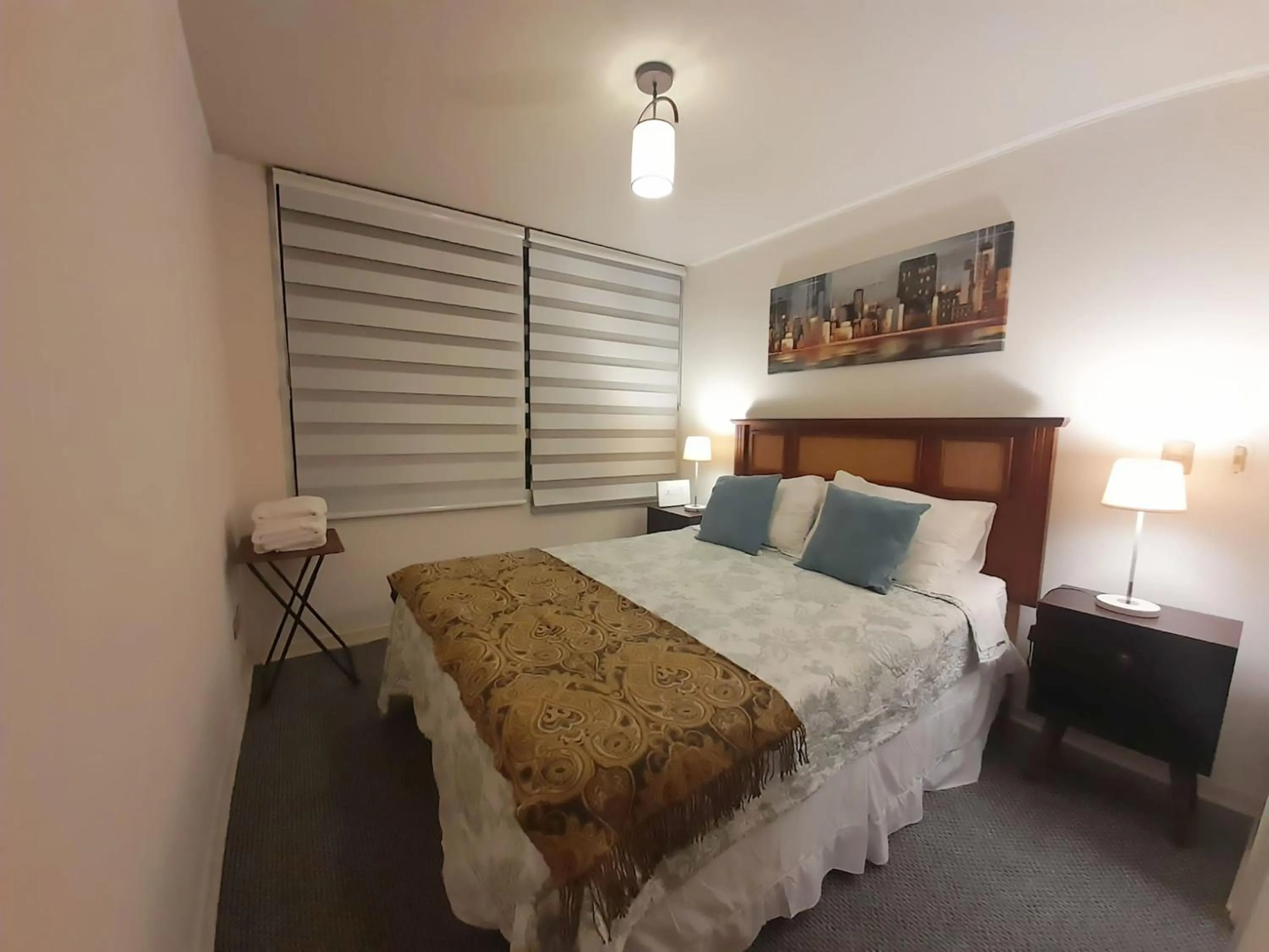 Decorative detail, Bed in VIP Apartments Chile