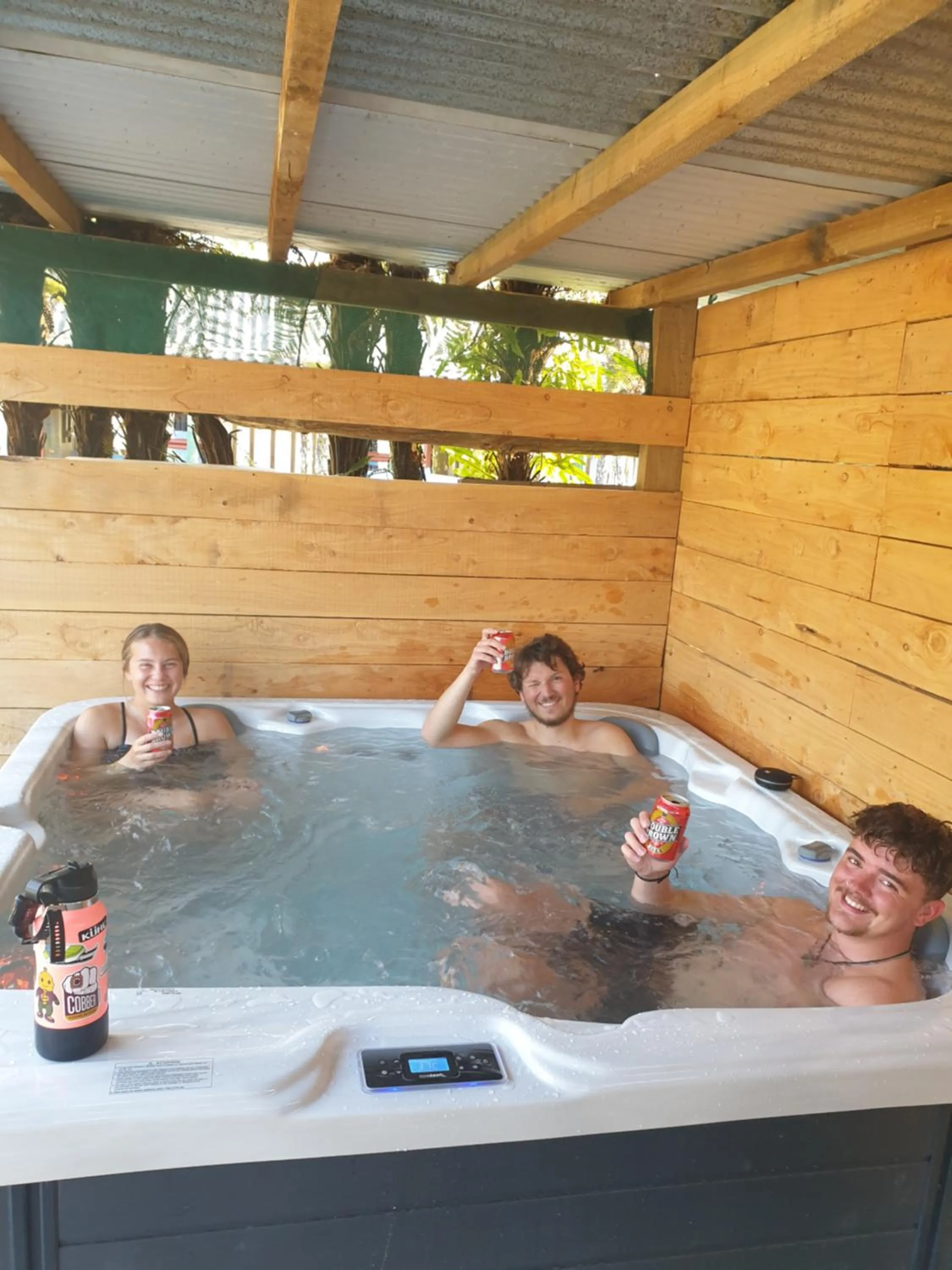 Hot Tub in Glow Worm Accommodation