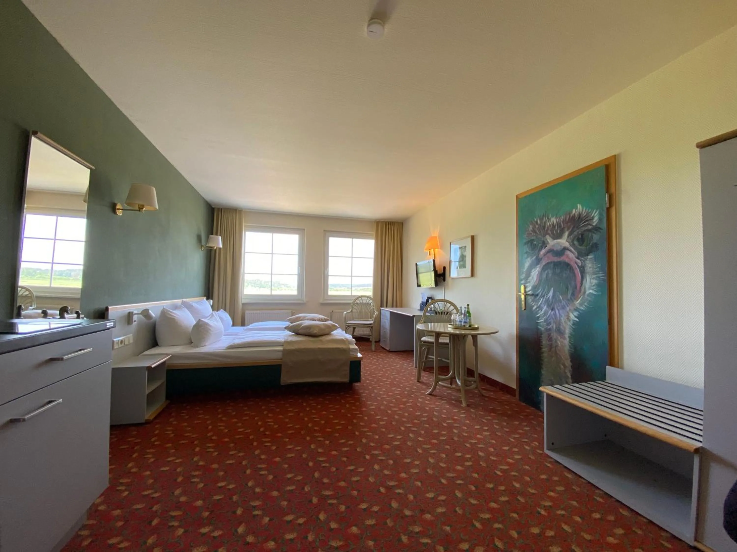 Photo of the whole room, Bed in Hotel am Müritz-Nationalpark