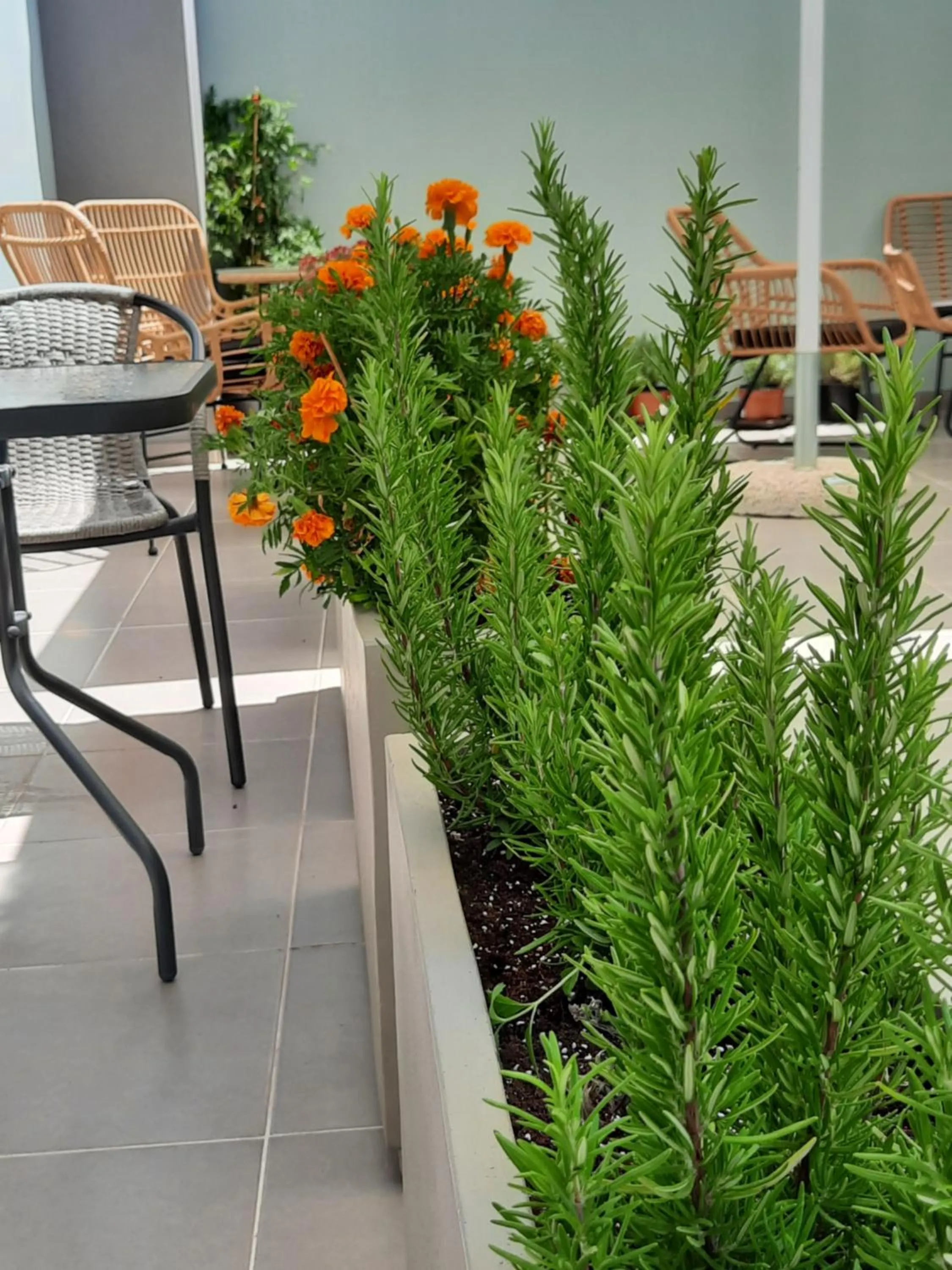 Inner courtyard view in Melenia Suites