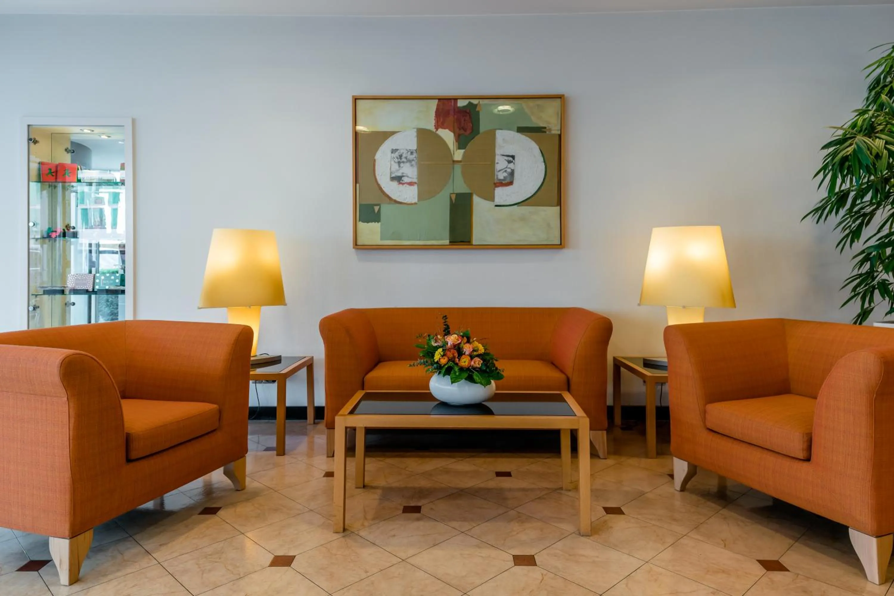 Lobby or reception in Schlosspark Hotel