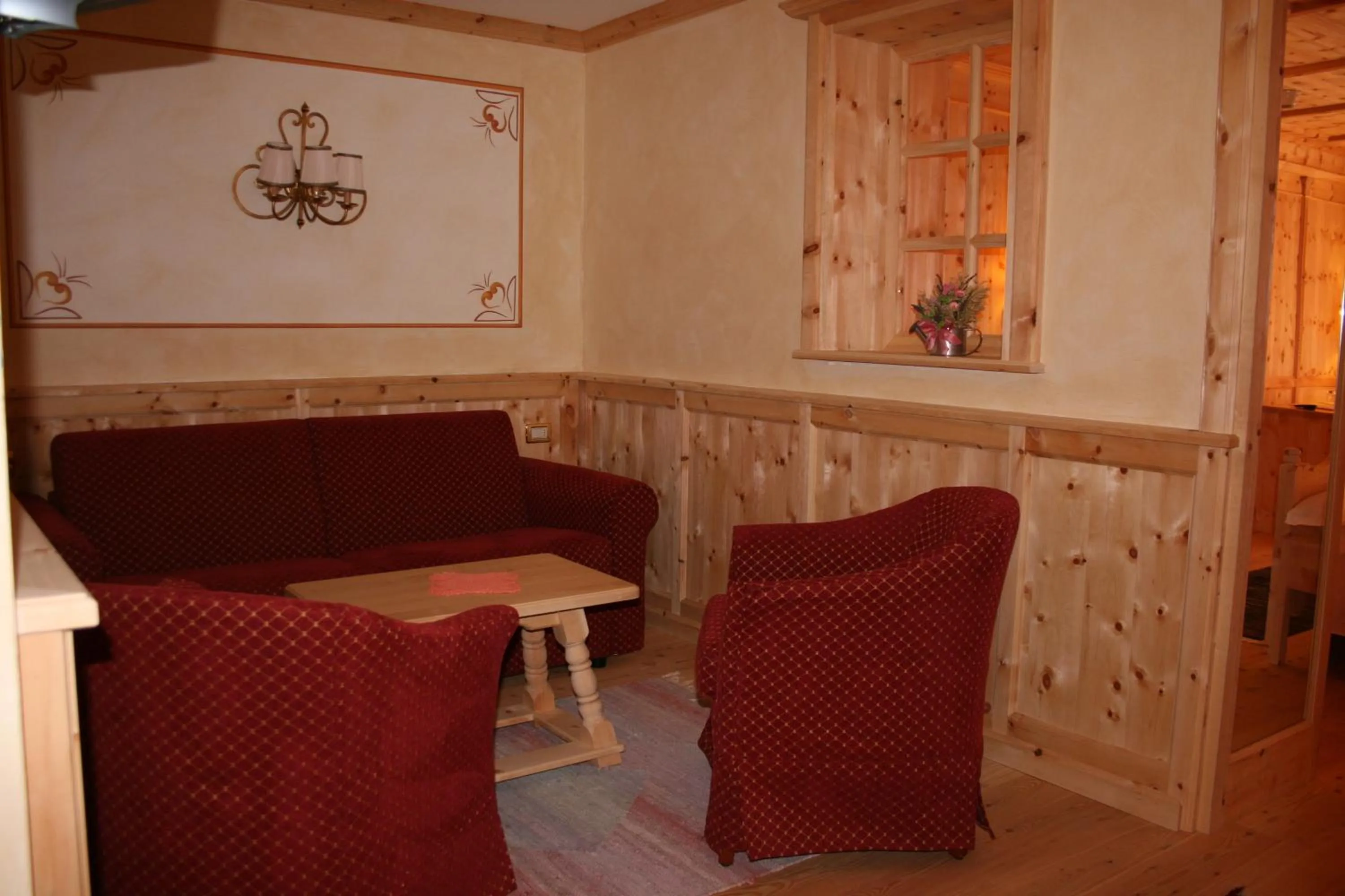 Seating area in Hotel Lorenzetti