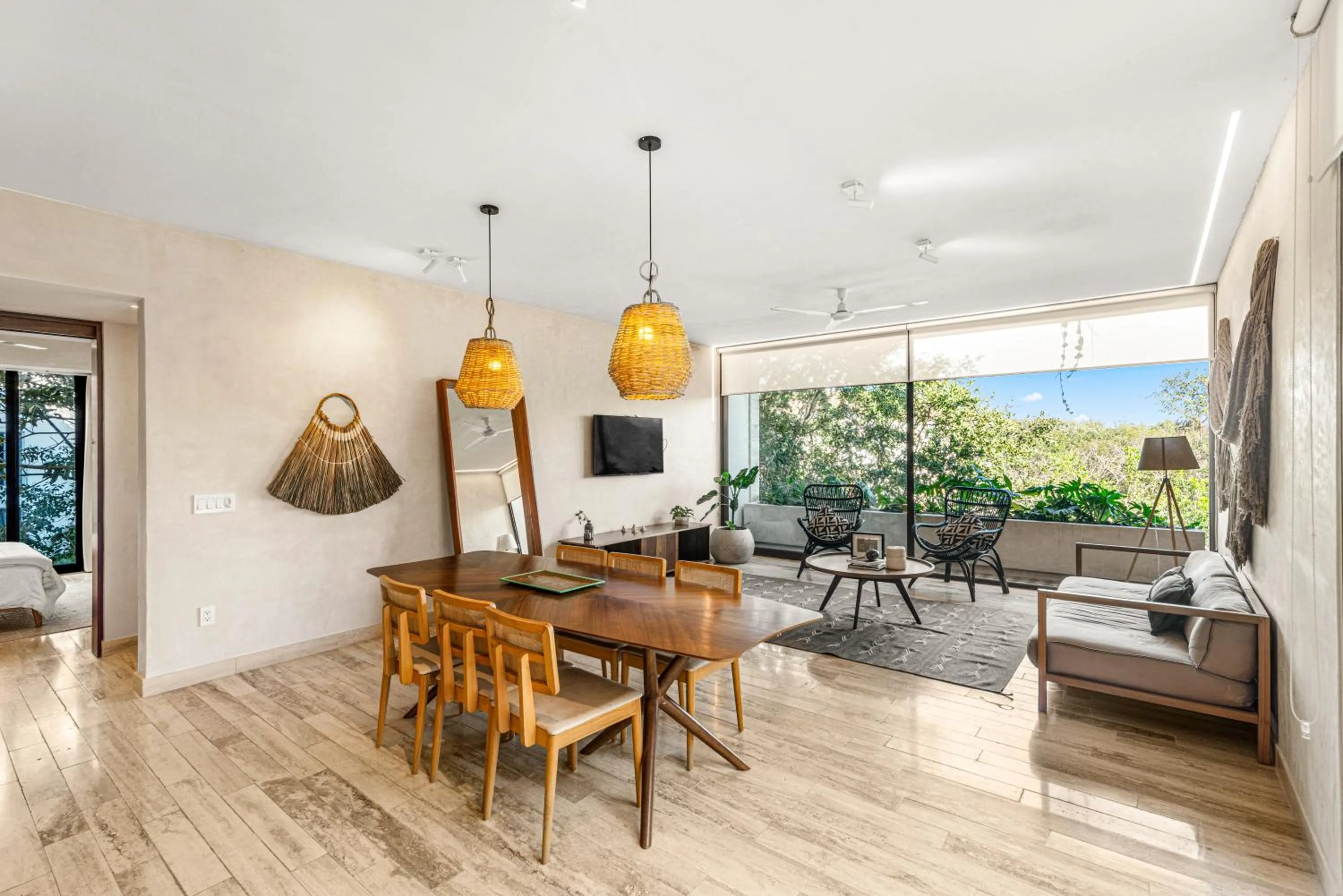 Living room in 307 Amazing jungle view apartment.