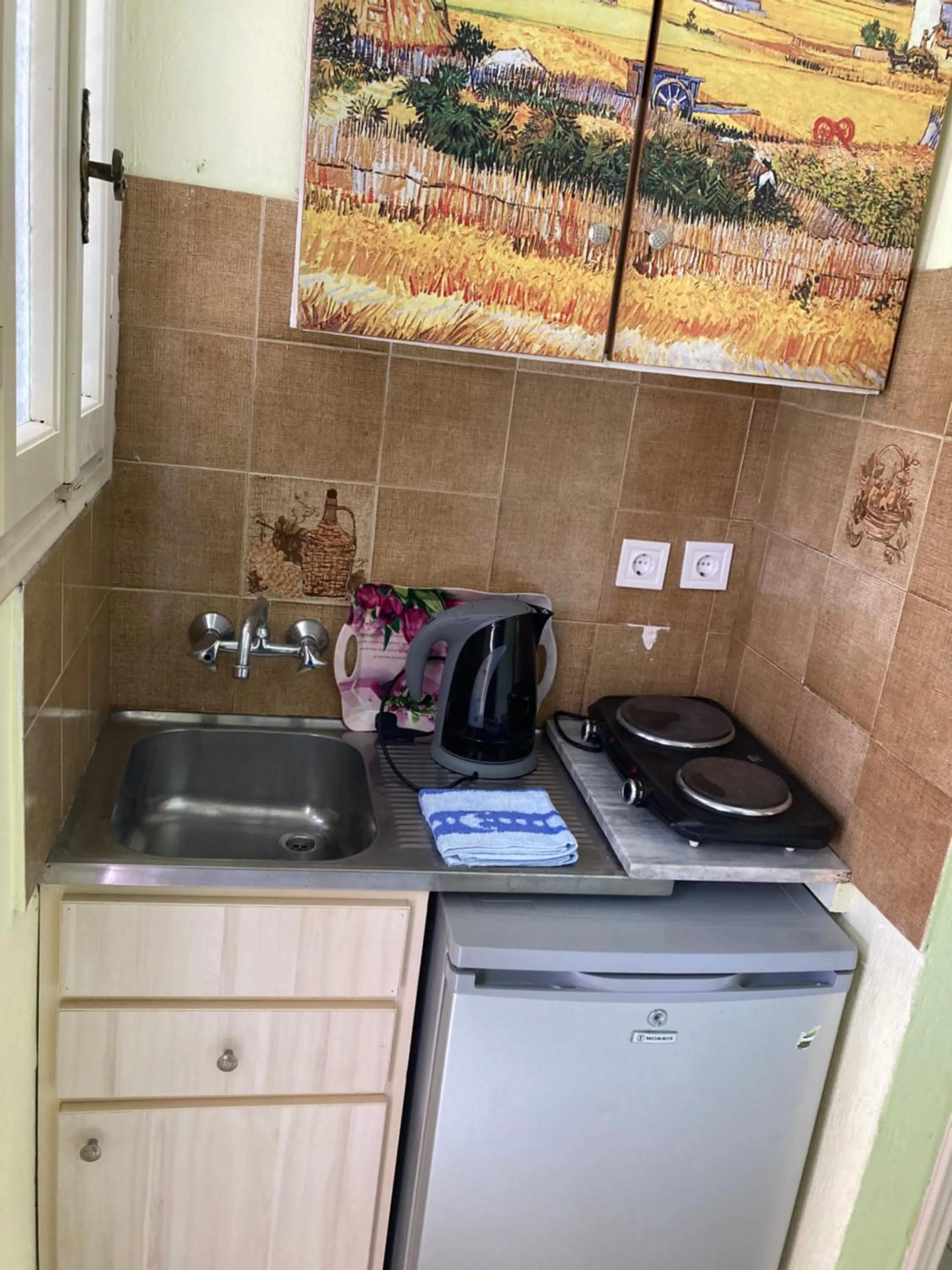 Kitchen or kitchenette in Villa Corfiota Moraitika Beach