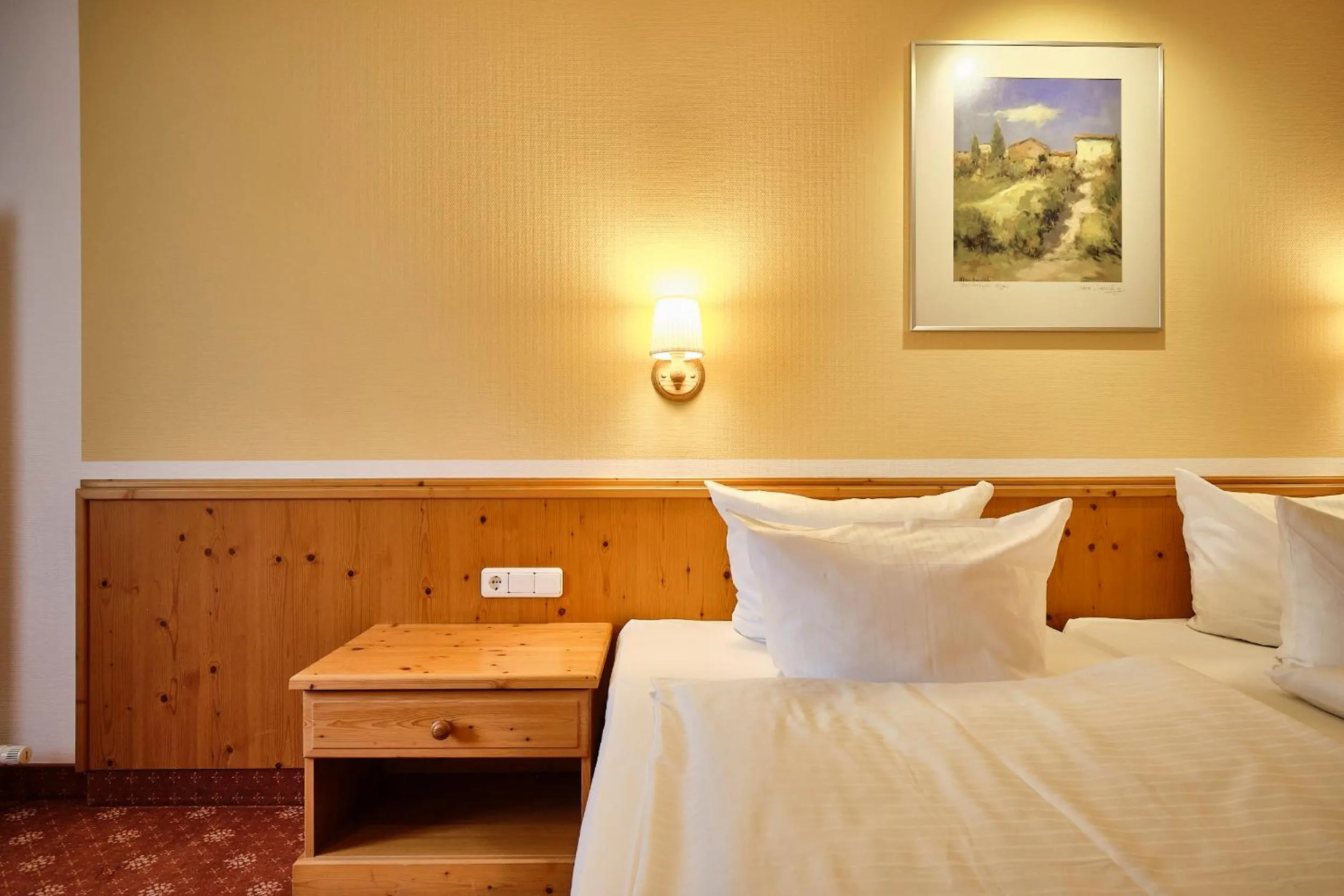 Photo of the whole room, Bed in Strandhotel Seehof