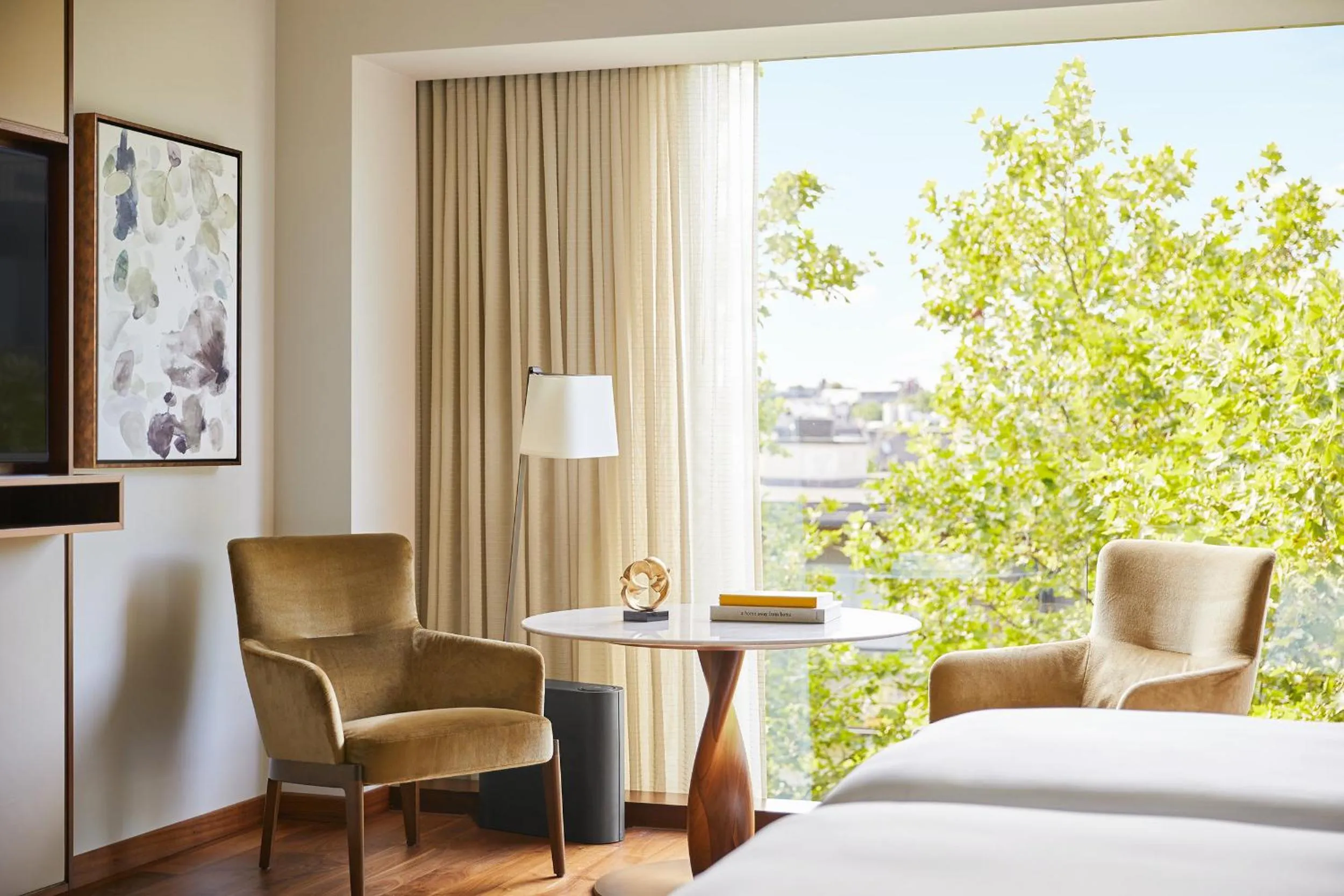 Seating area, Bed in Park Hyatt Zurich – City Center Luxury