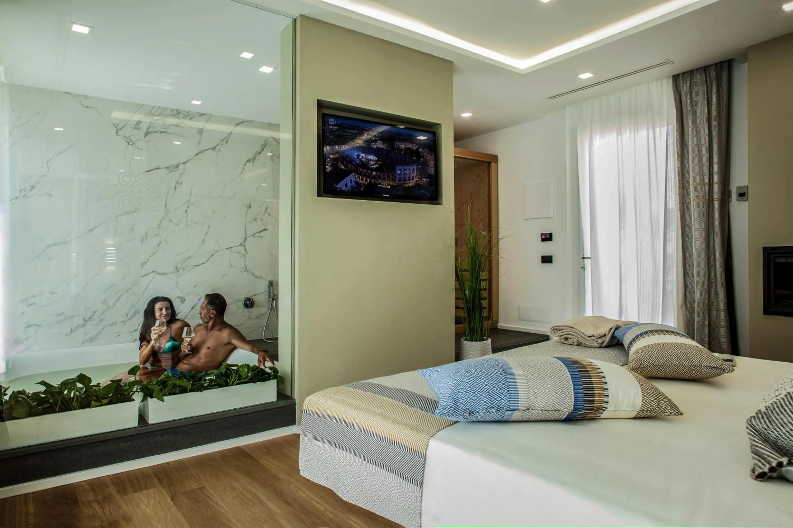 TV and multimedia, Bed in NOHA Lifestyle Hotel - Adults Only