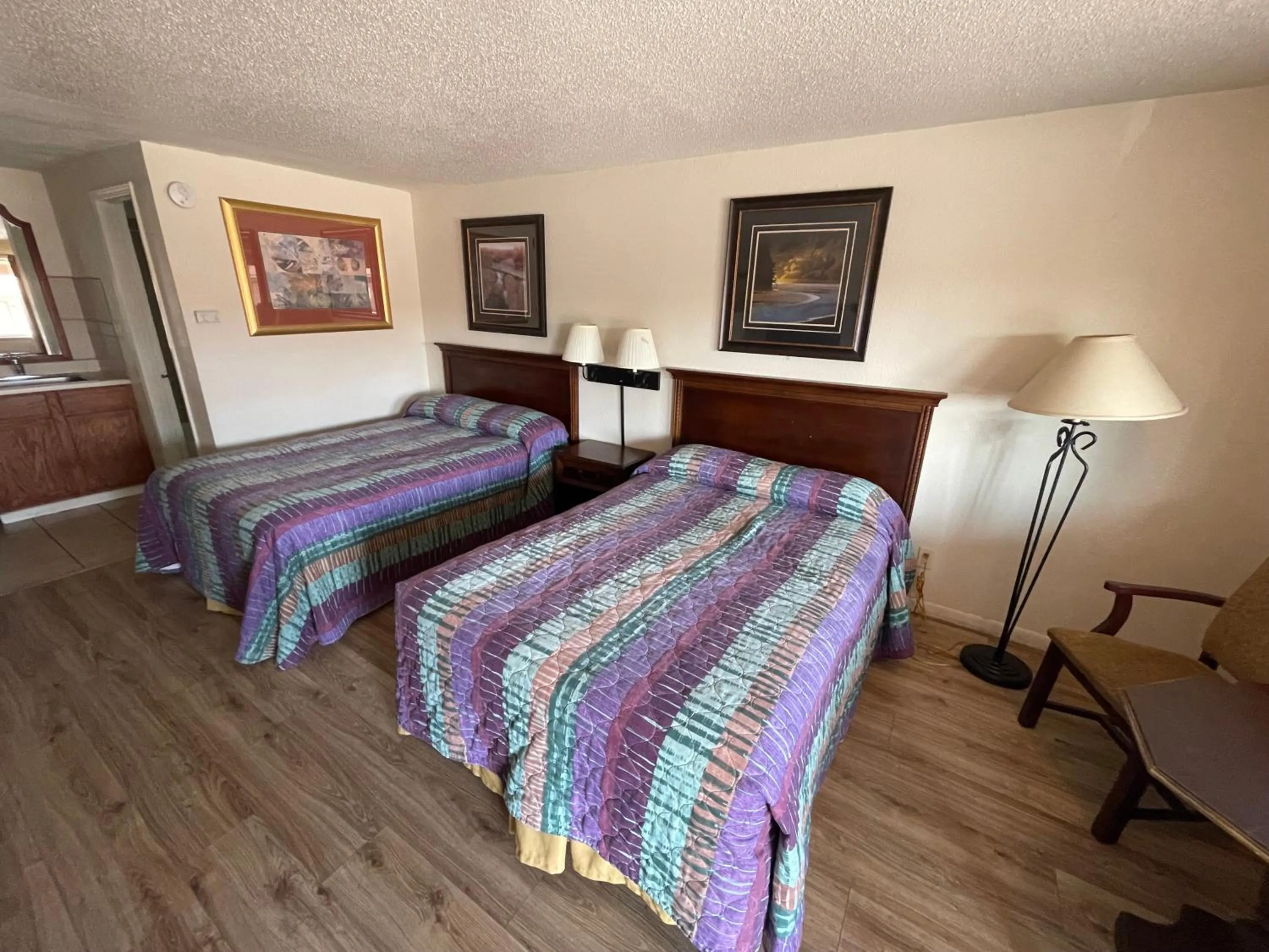 Bed in Round-Up Motel