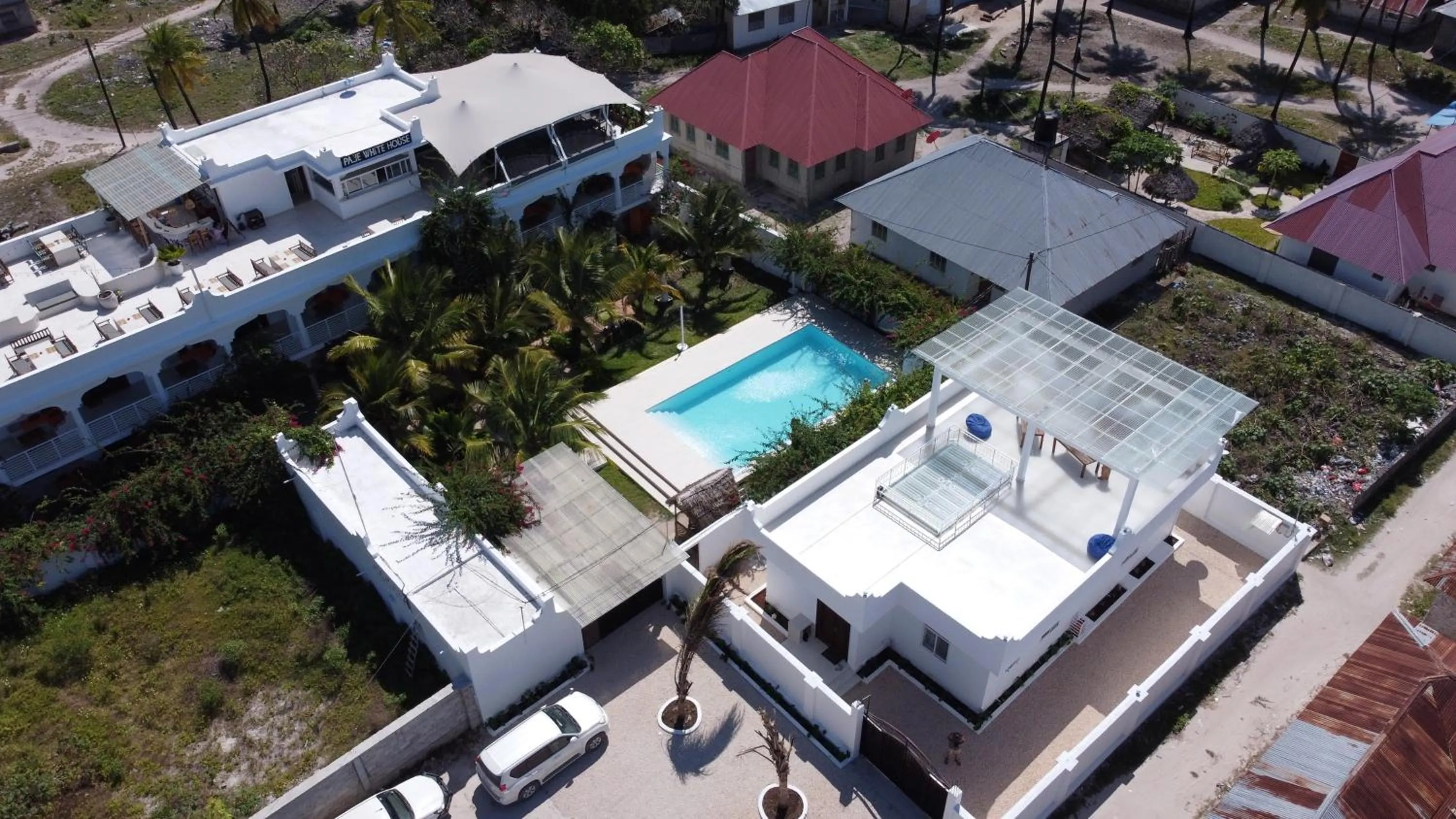 Bird's eye view in Paje White House