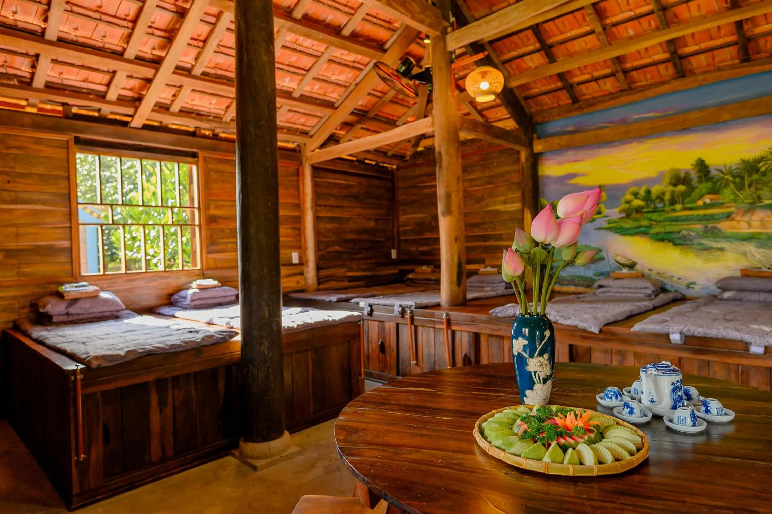 Bed in Cantho Eco Resort