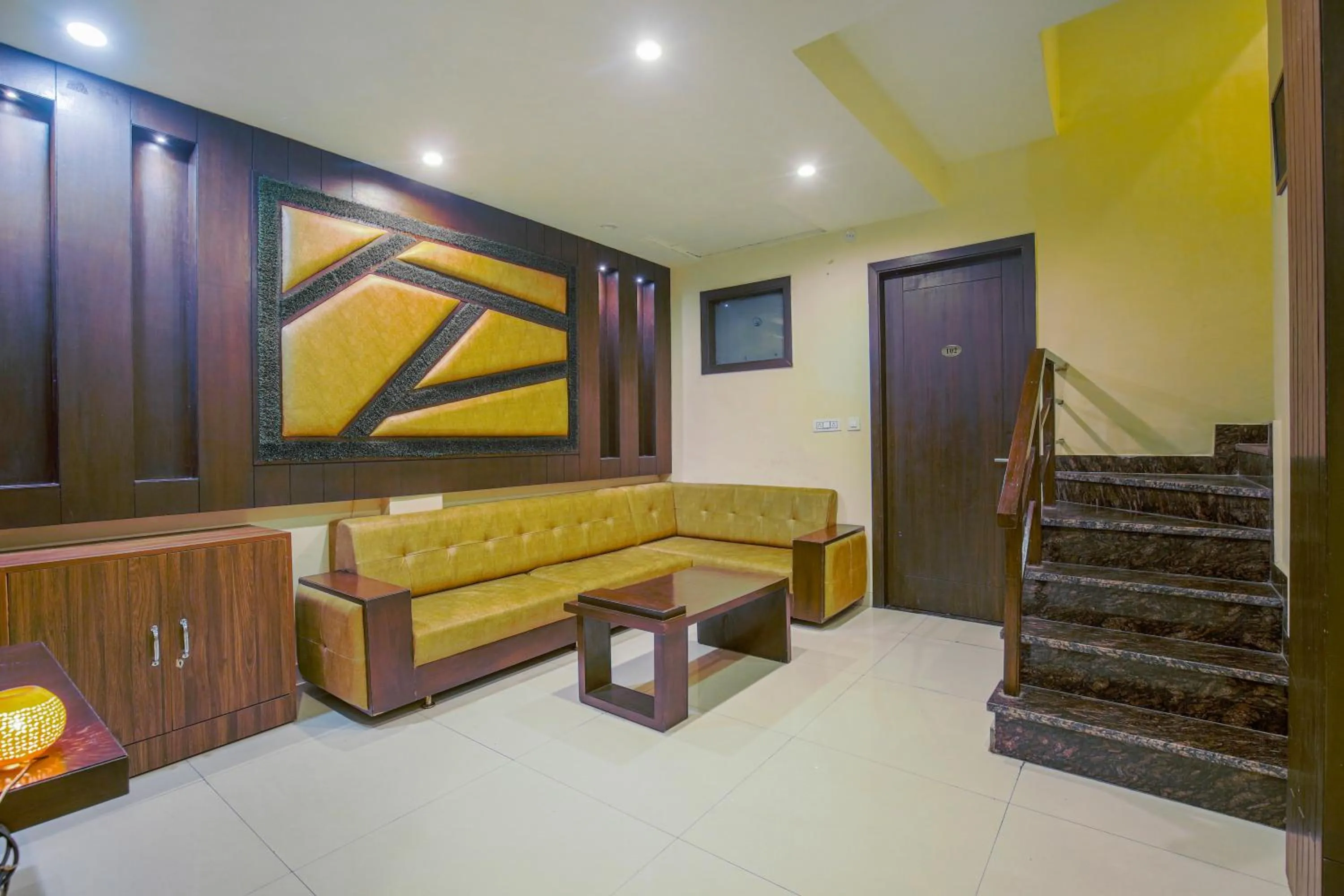 Seating area in Hotel Crown, Near Golden temple