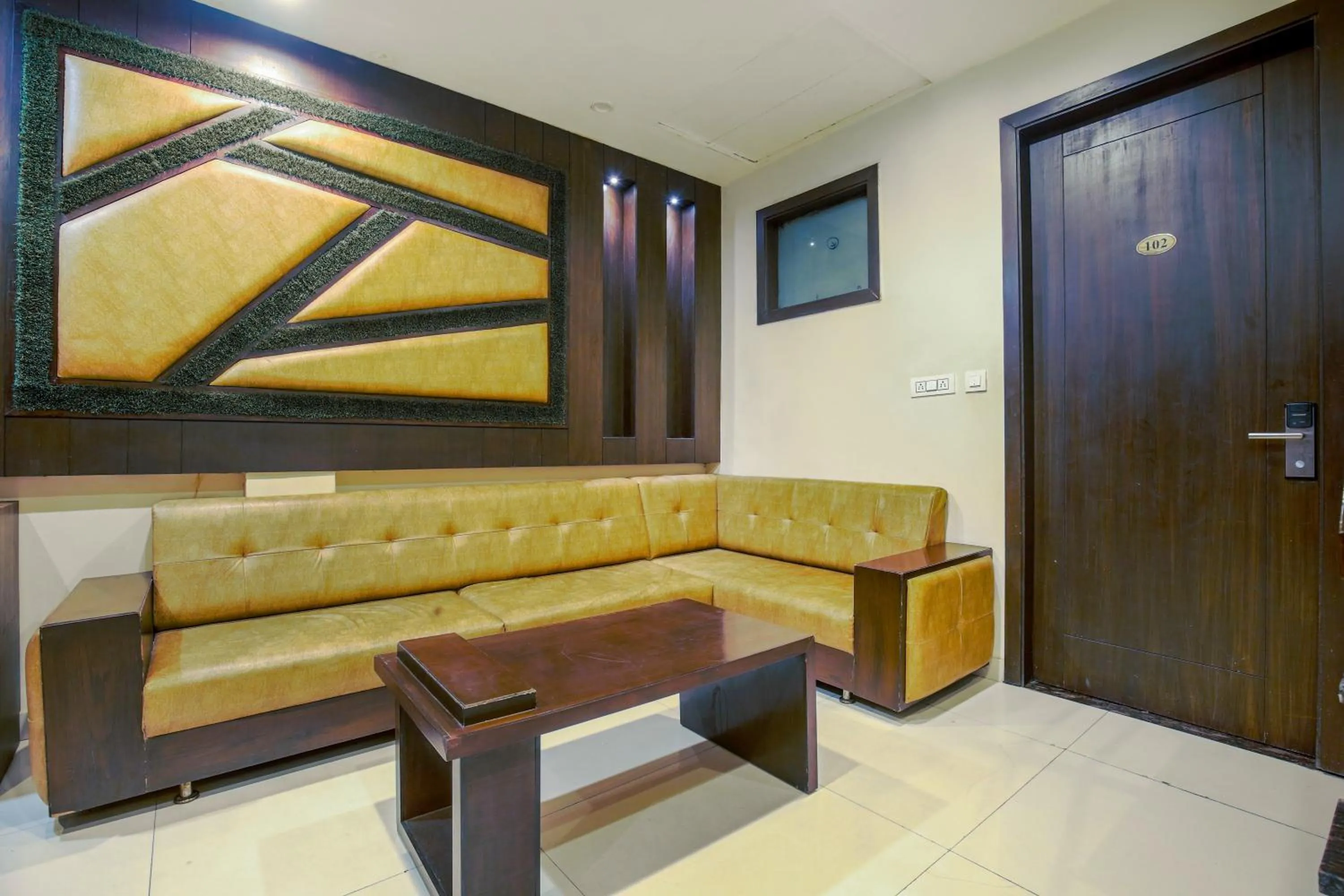 Seating area in Hotel Crown, Near Golden temple