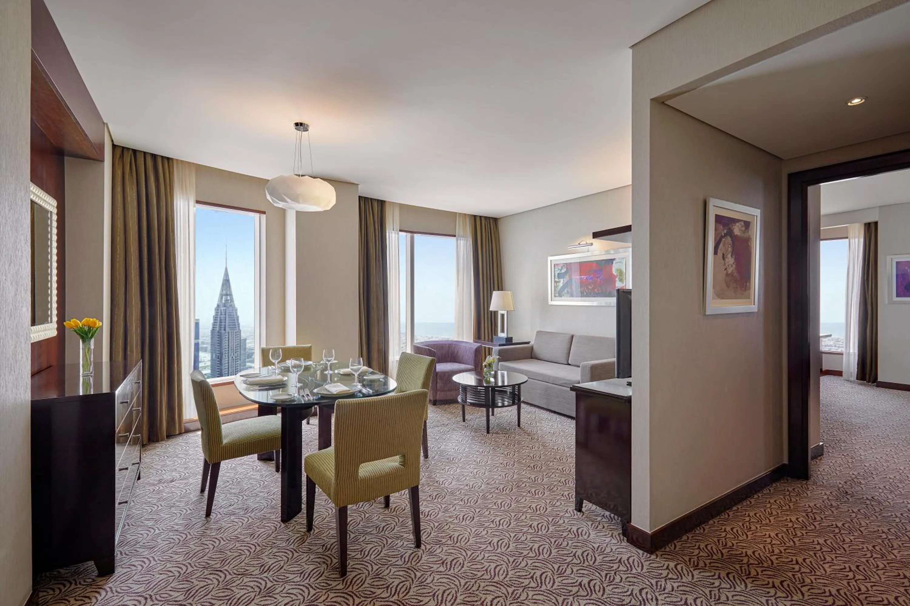 Seating area in Rose Rayhaan by Rotana - Dubai