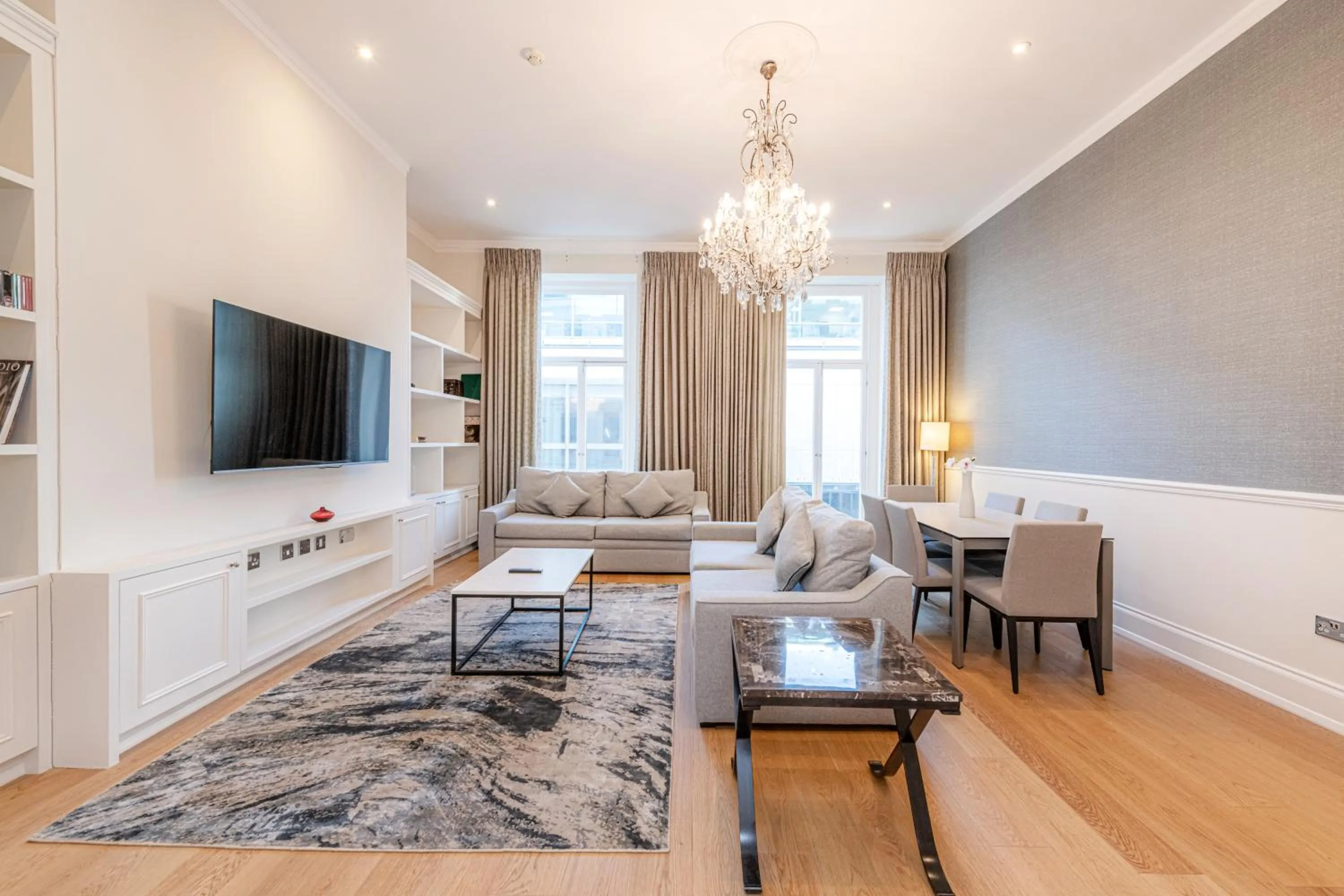 Seating area in 20 Hertford Street - Mayfair Apartments