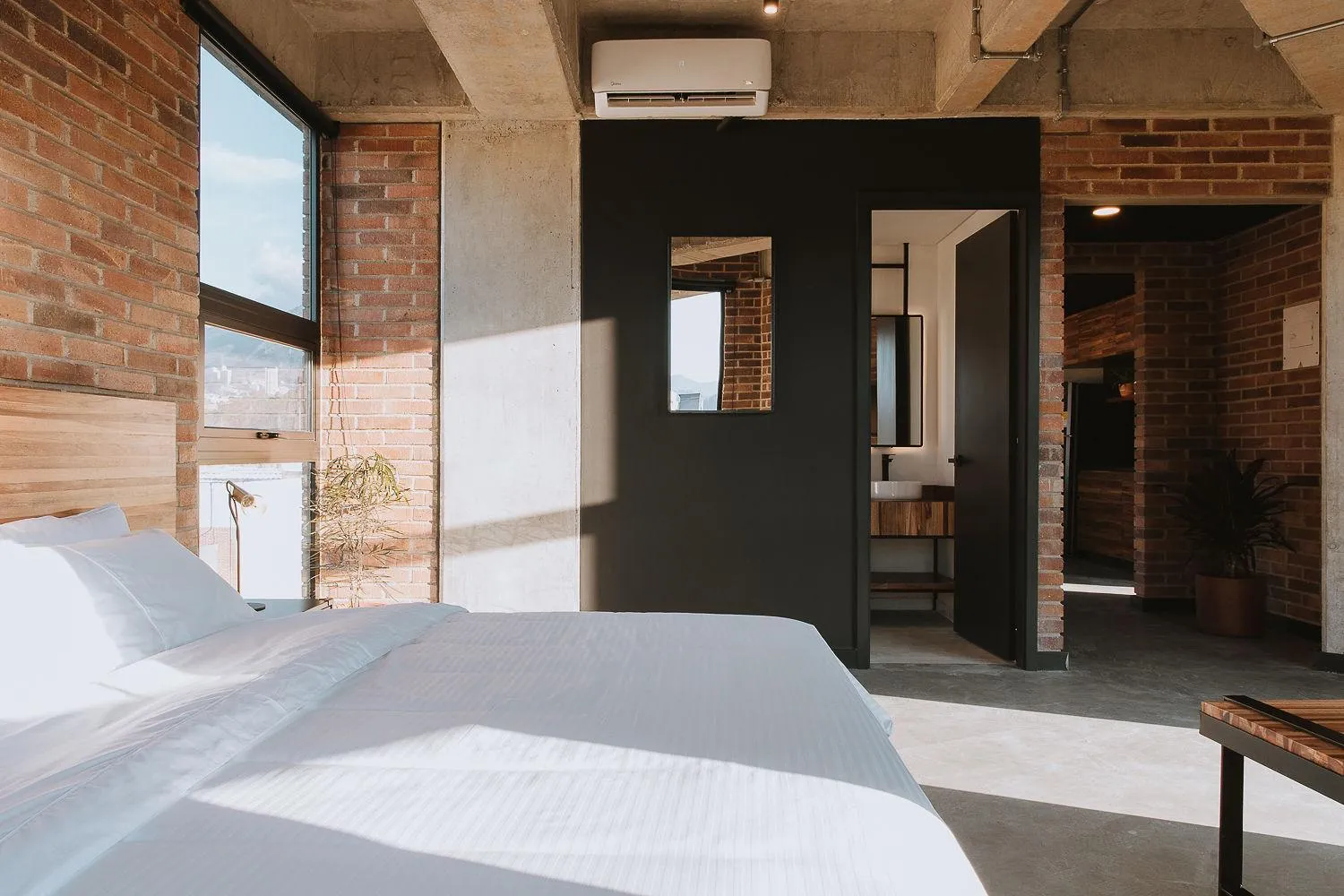 Bedroom, Bed in Hotel 3450 Living Lofts