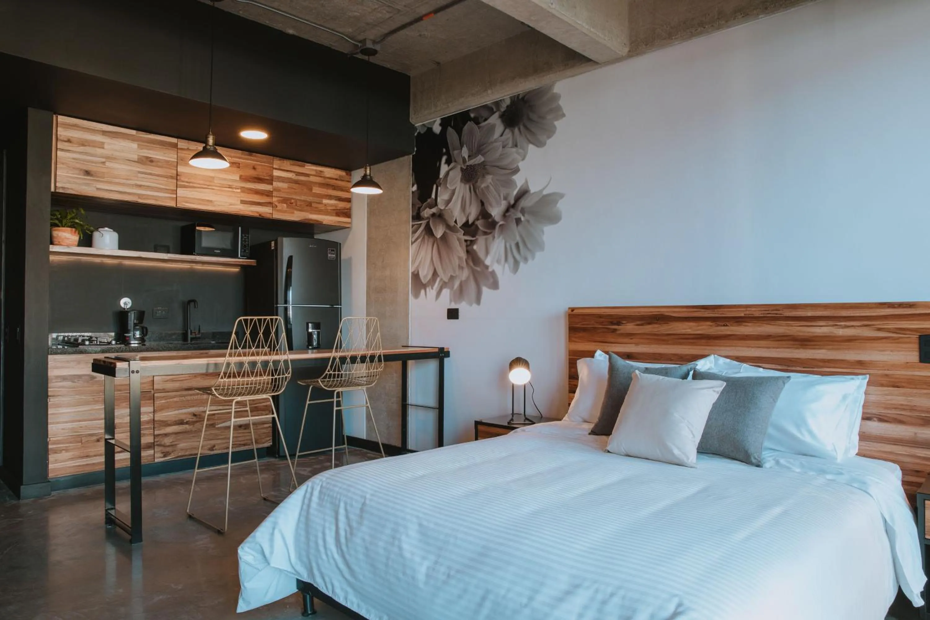 Bed in Hotel 3450 Living Lofts