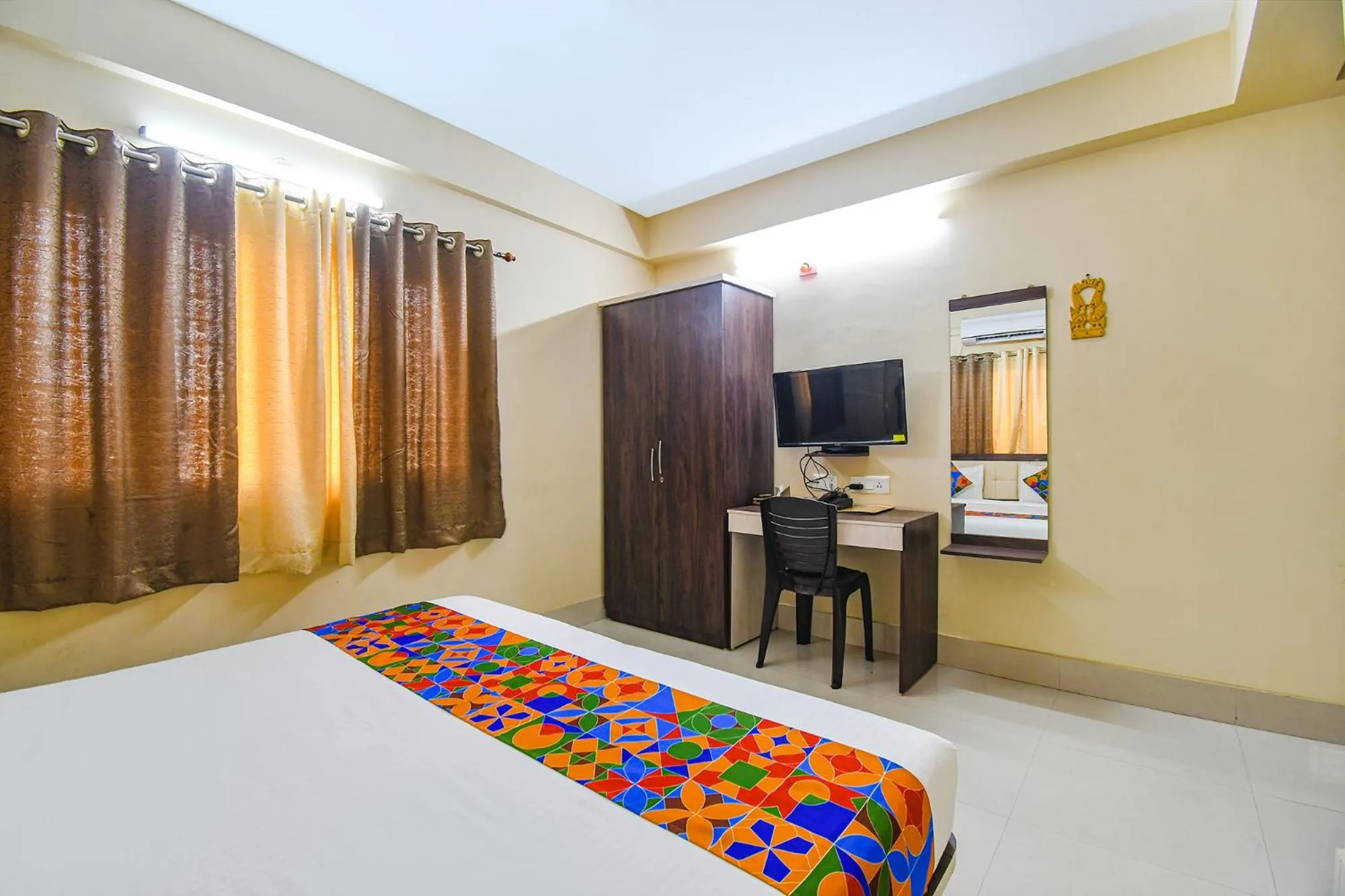 Bed in FabHotel New Annapurna Plaza - Nr Axis Mall