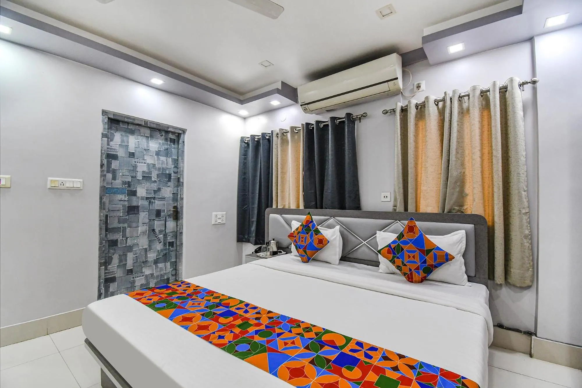 Bed in FabHotel New Annapurna Plaza - Nr Axis Mall