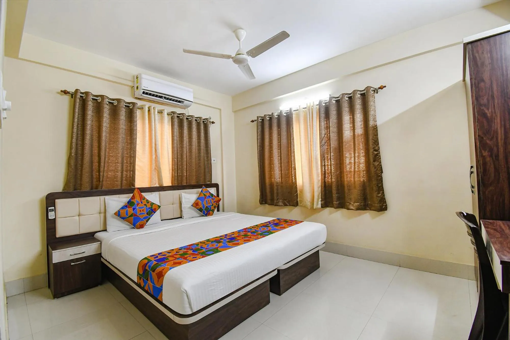 Bed in FabHotel New Annapurna Plaza - Nr Axis Mall