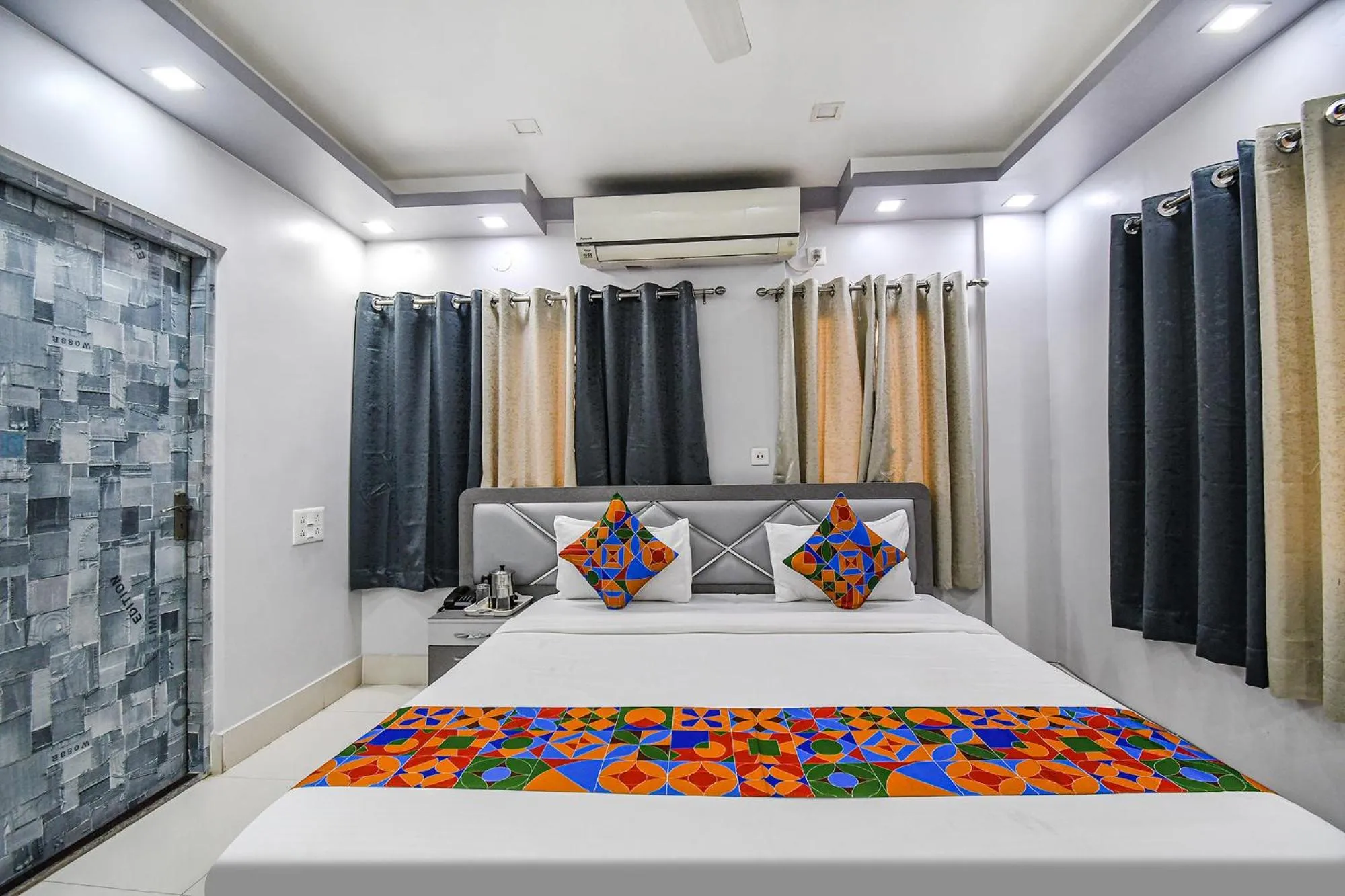 Bed in FabHotel New Annapurna Plaza - Nr Axis Mall