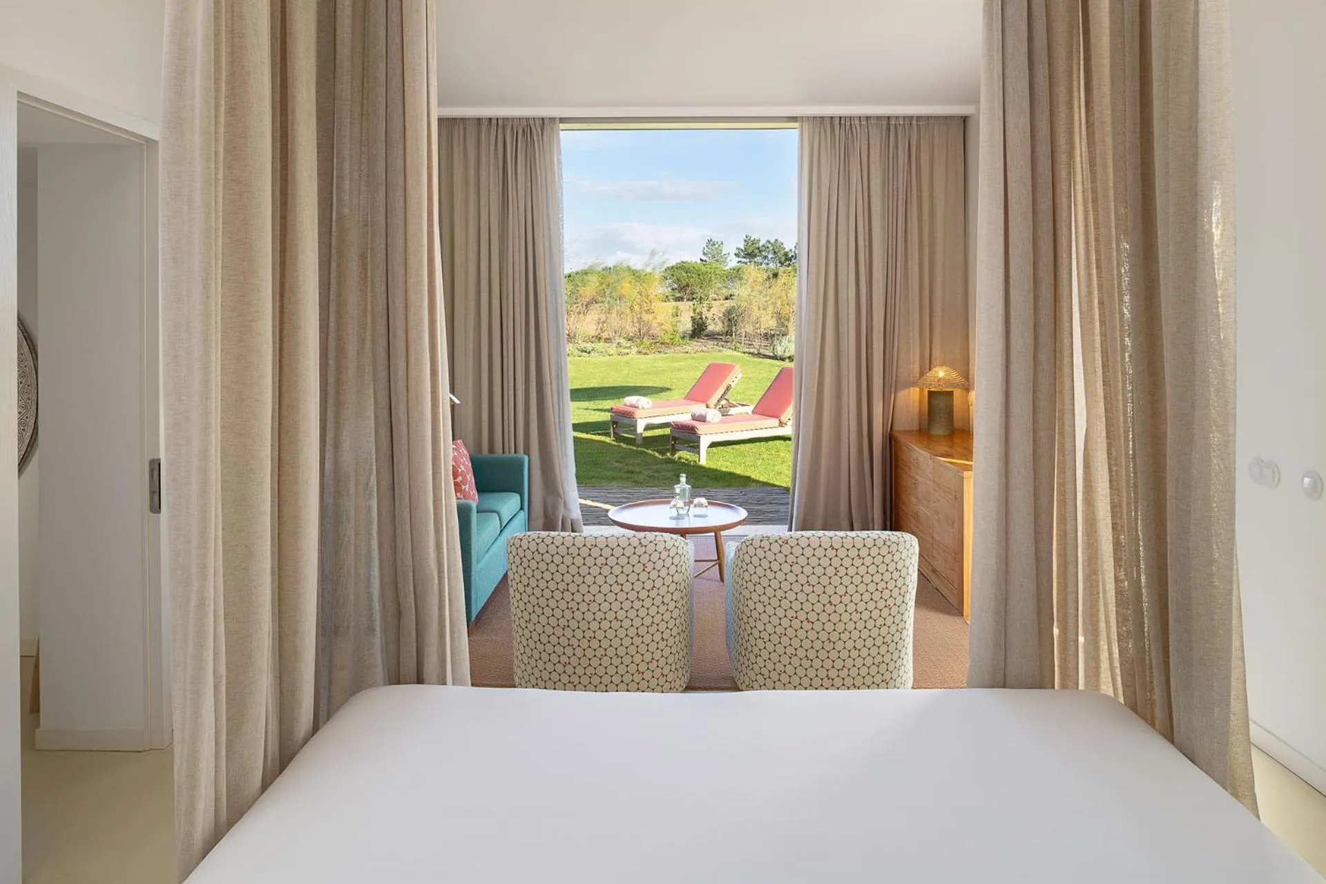 Balcony/Terrace, Bed in Praia do Canal Nature Retreat - Small Luxury Hotels of the World