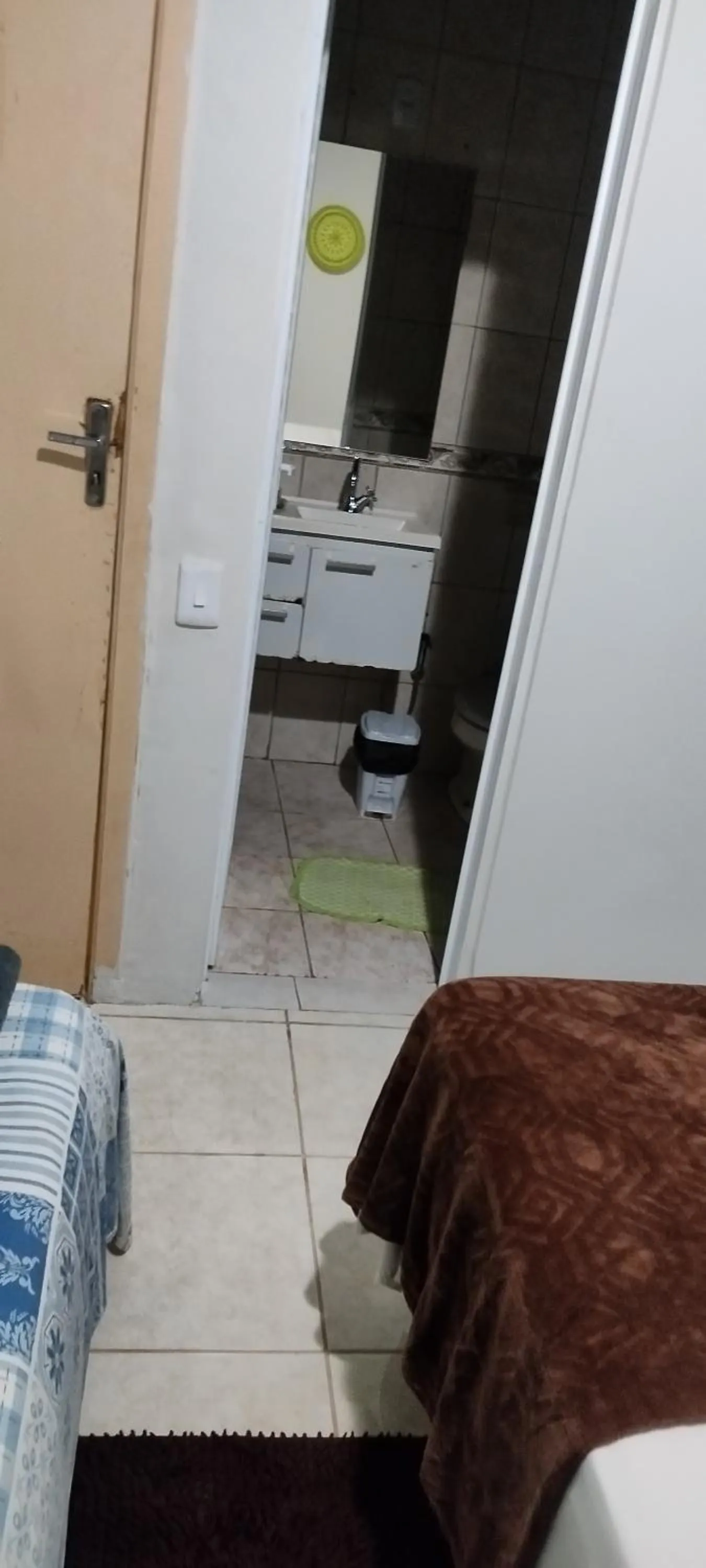 Bathroom, Bed in Pousada Canto dos Passaros