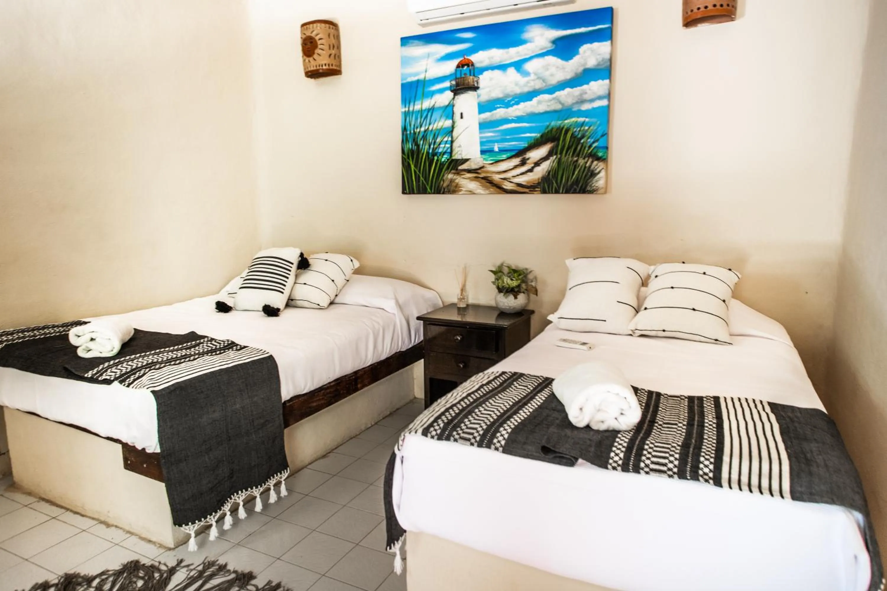 Bed in Hotel Macondo Holbox
