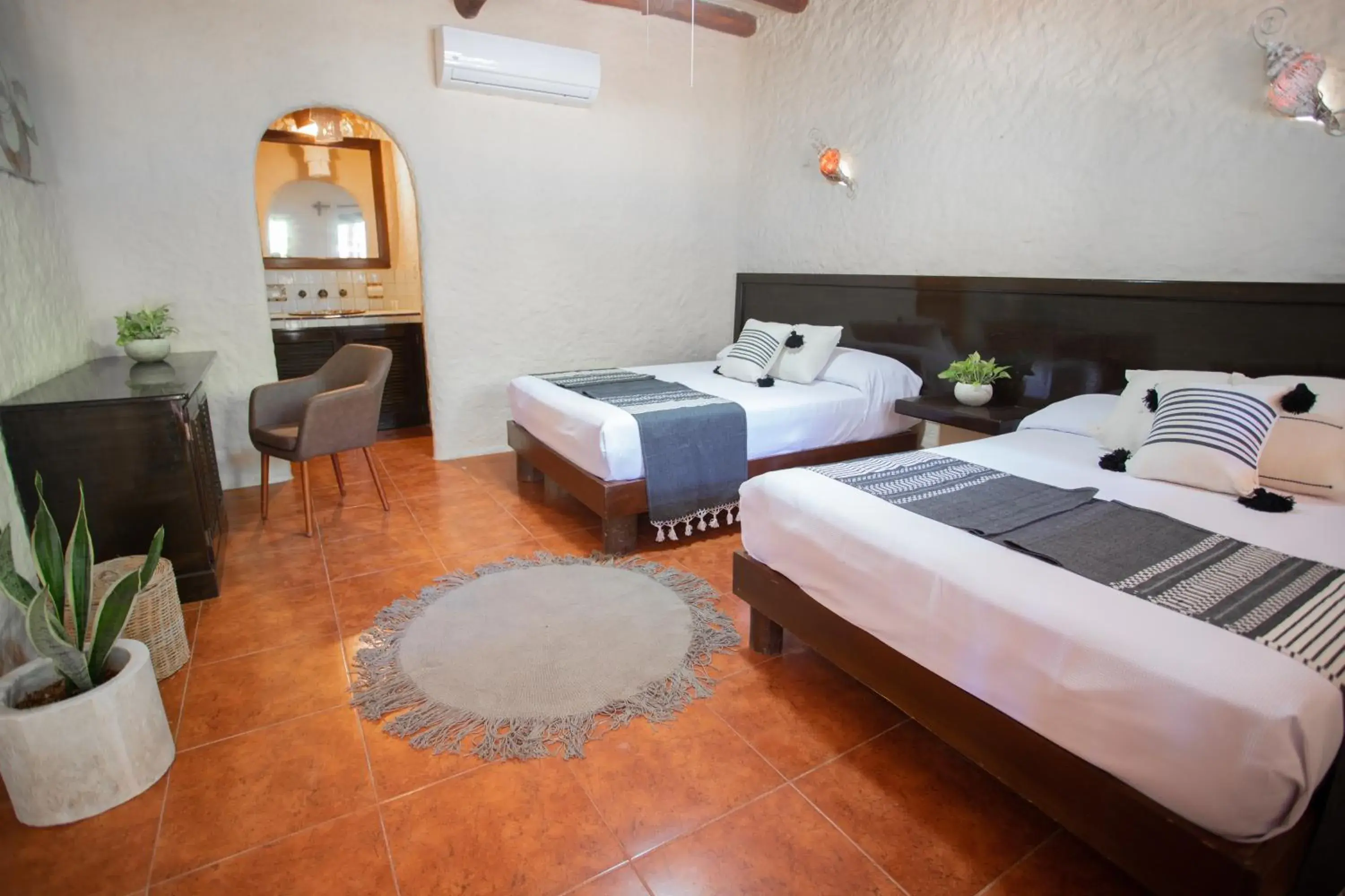 Double Room with Two Double Beds in Hotel Macondo Holbox Double Room with Two Double Beds in Hotel Macondo Holbox