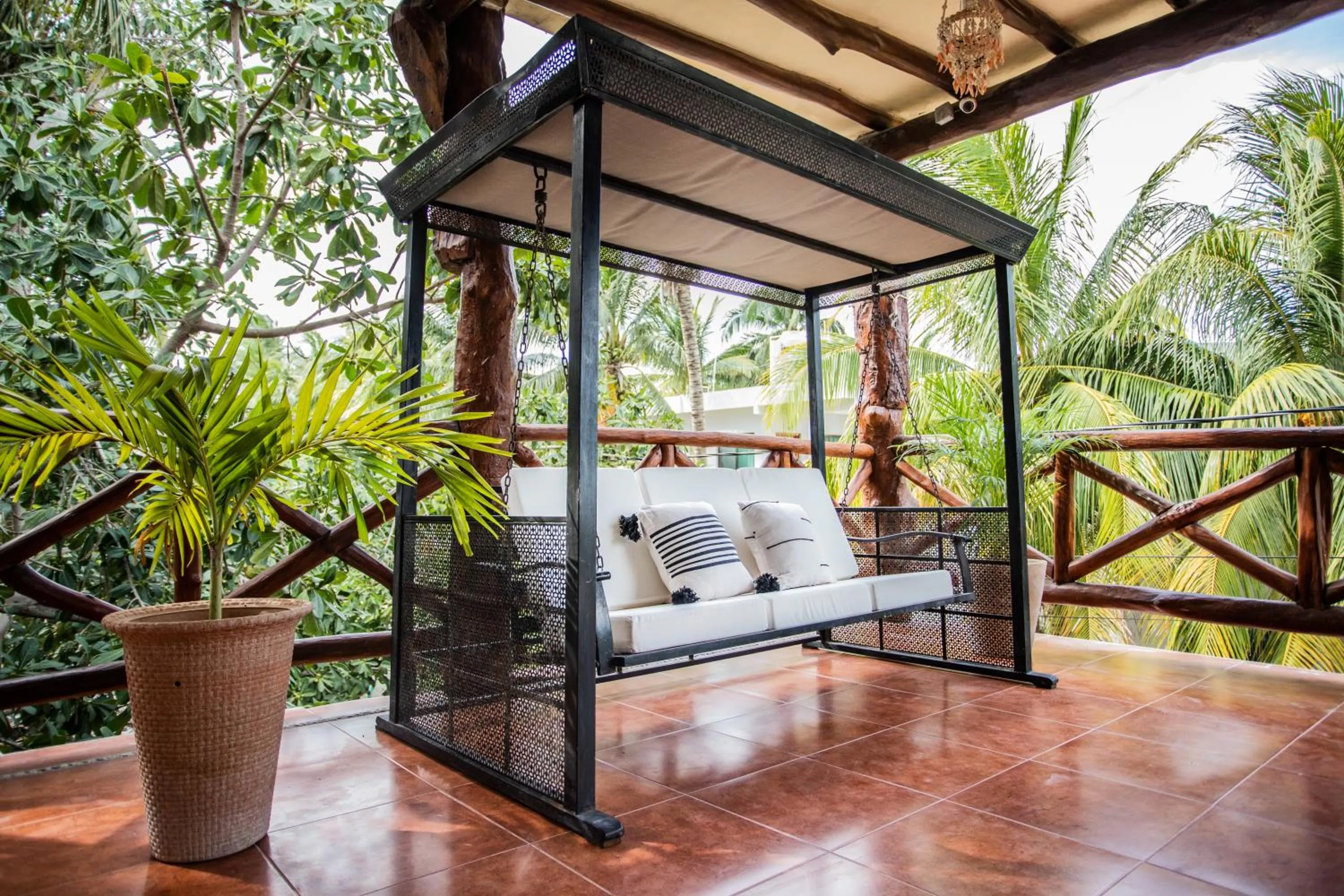 Patio in Hotel Macondo Holbox