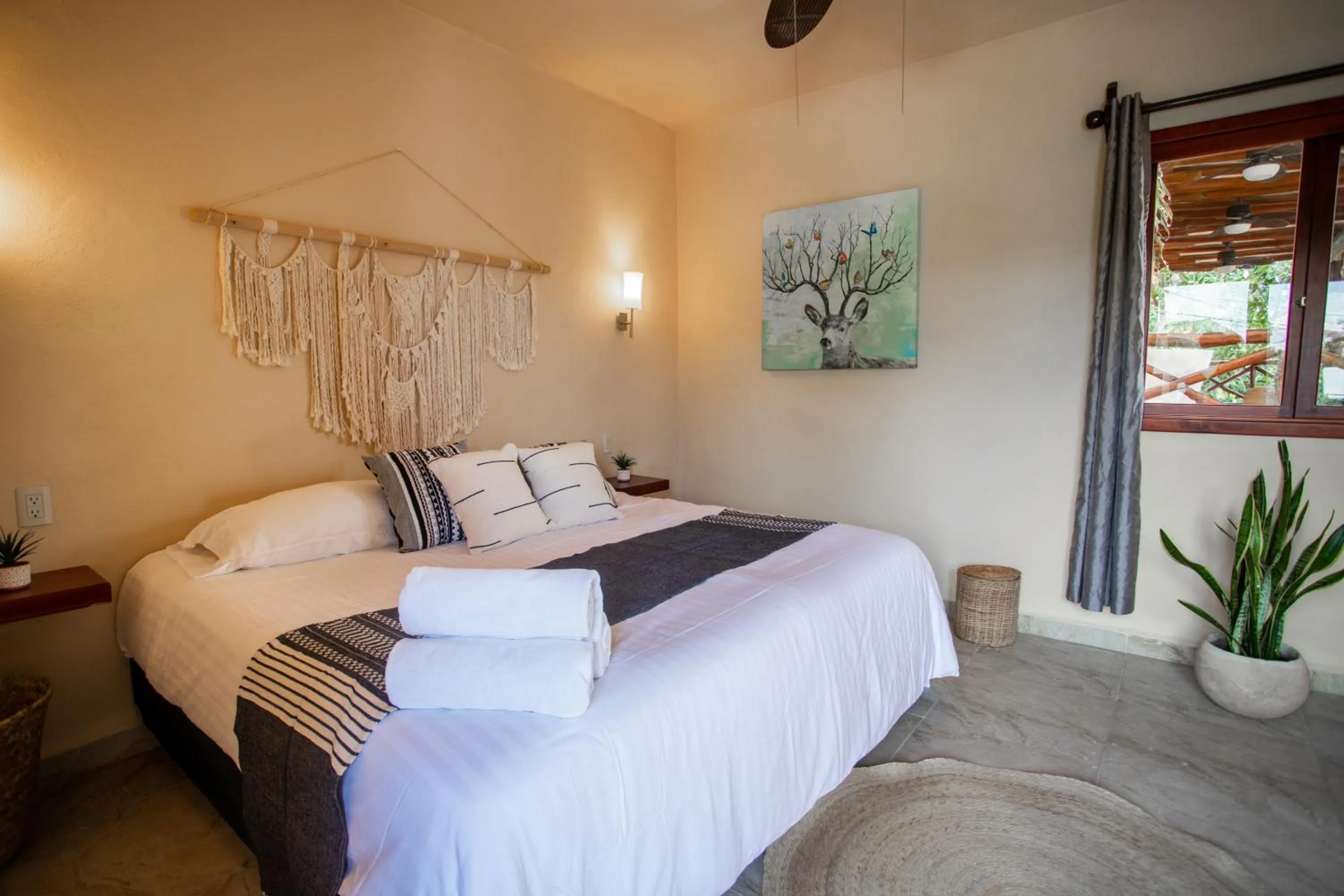 Bed in Hotel Macondo Holbox