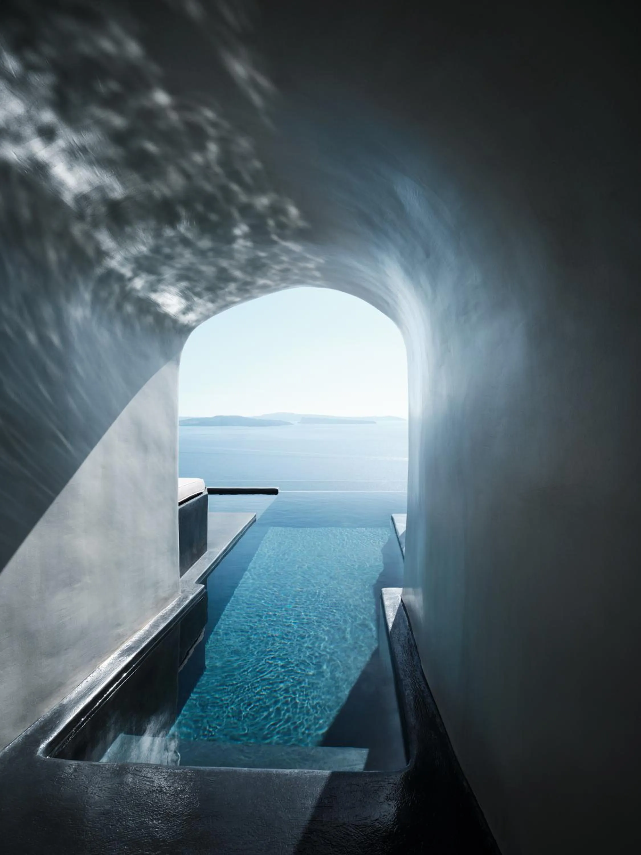 Pool view in Abyss Santorini