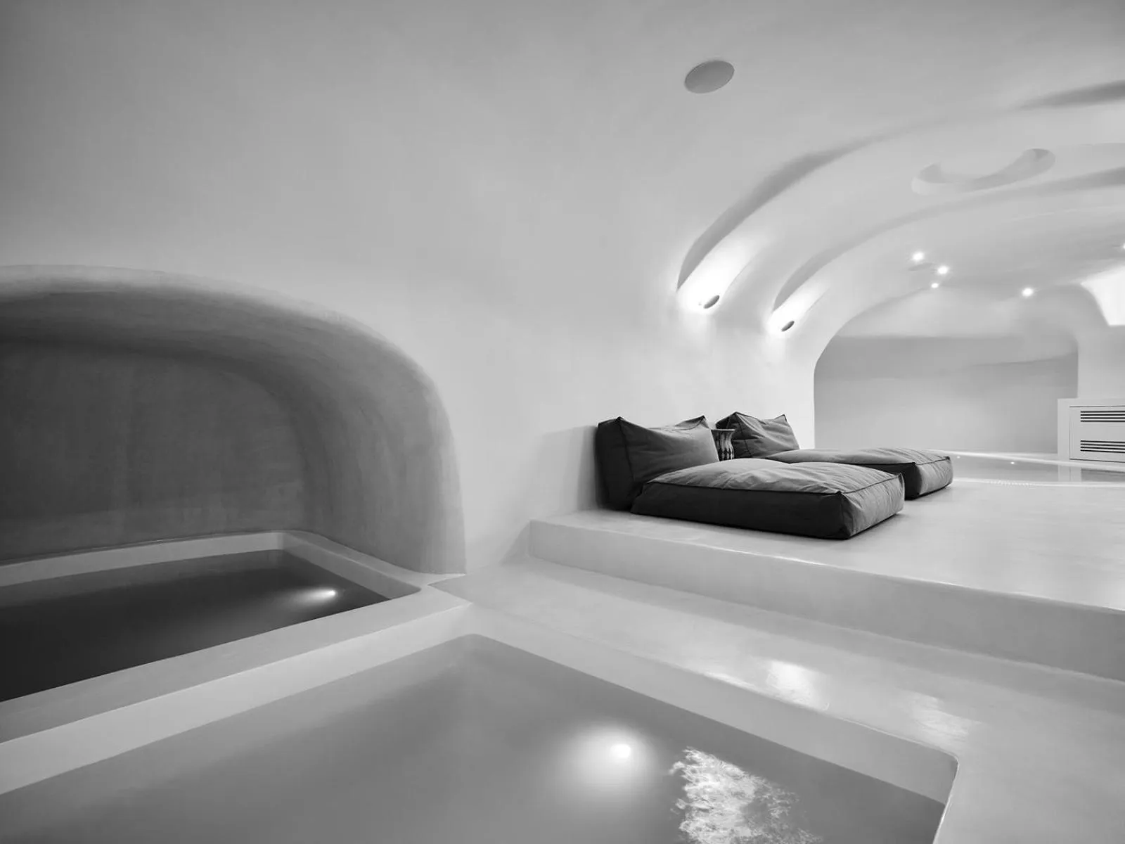 Swimming pool in Abyss Santorini