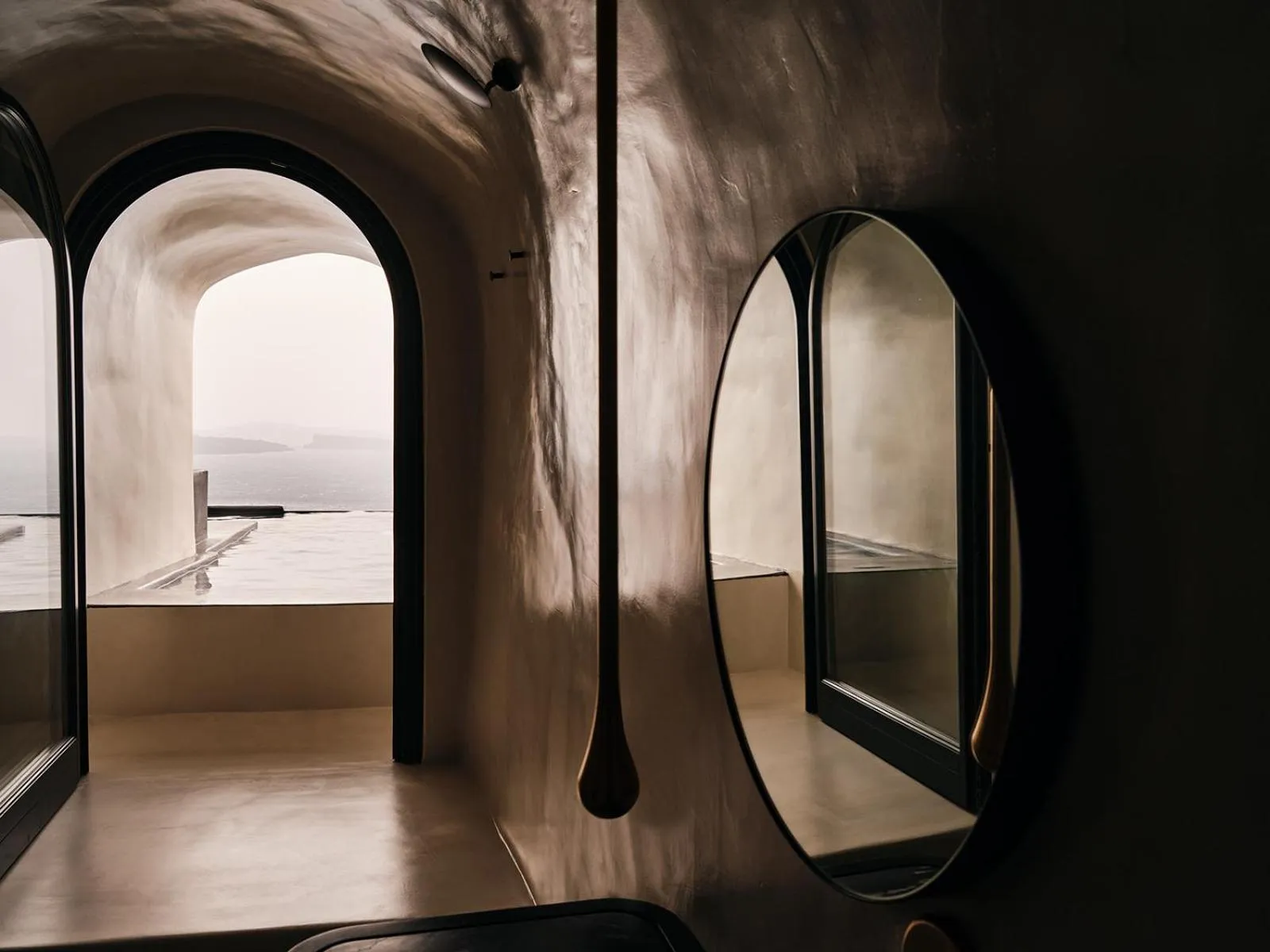 View (from property/room), Bed in Abyss Santorini