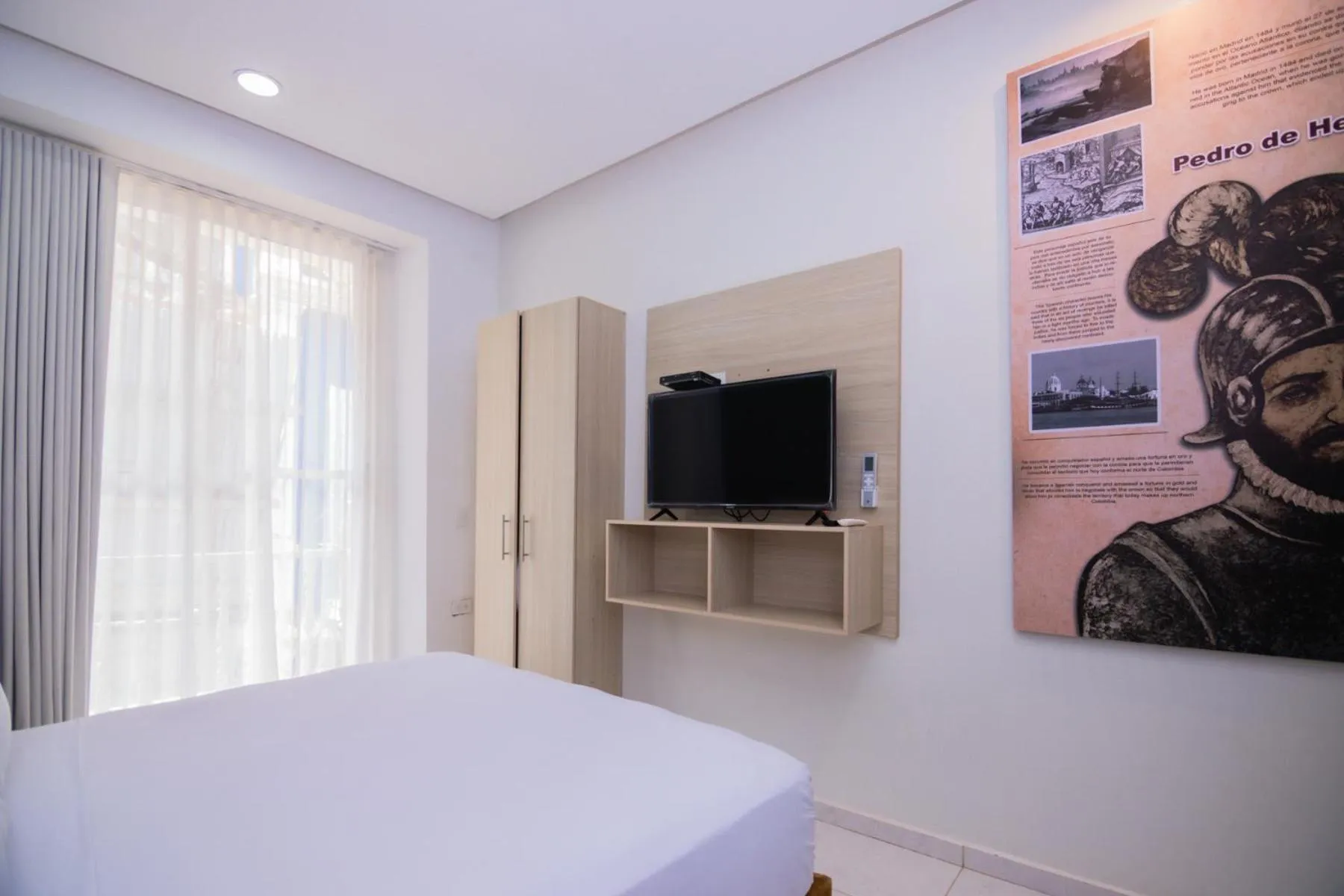 Communal lounge/ TV room, Bed in Hotel Gallery Cartagena