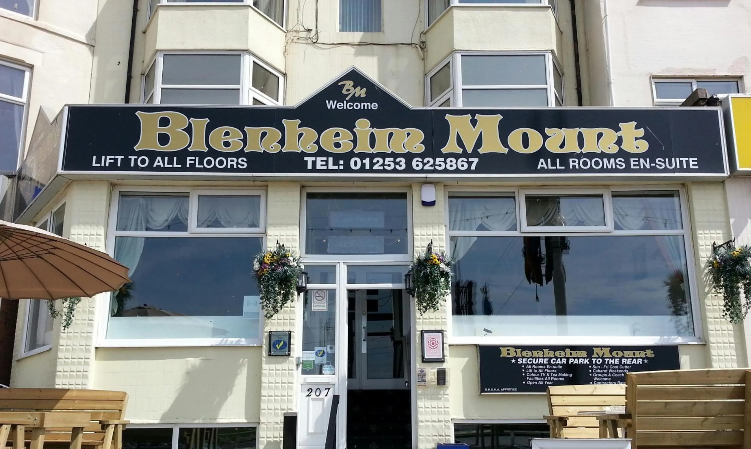 Facade/entrance in The Blenheim Mount Hotel