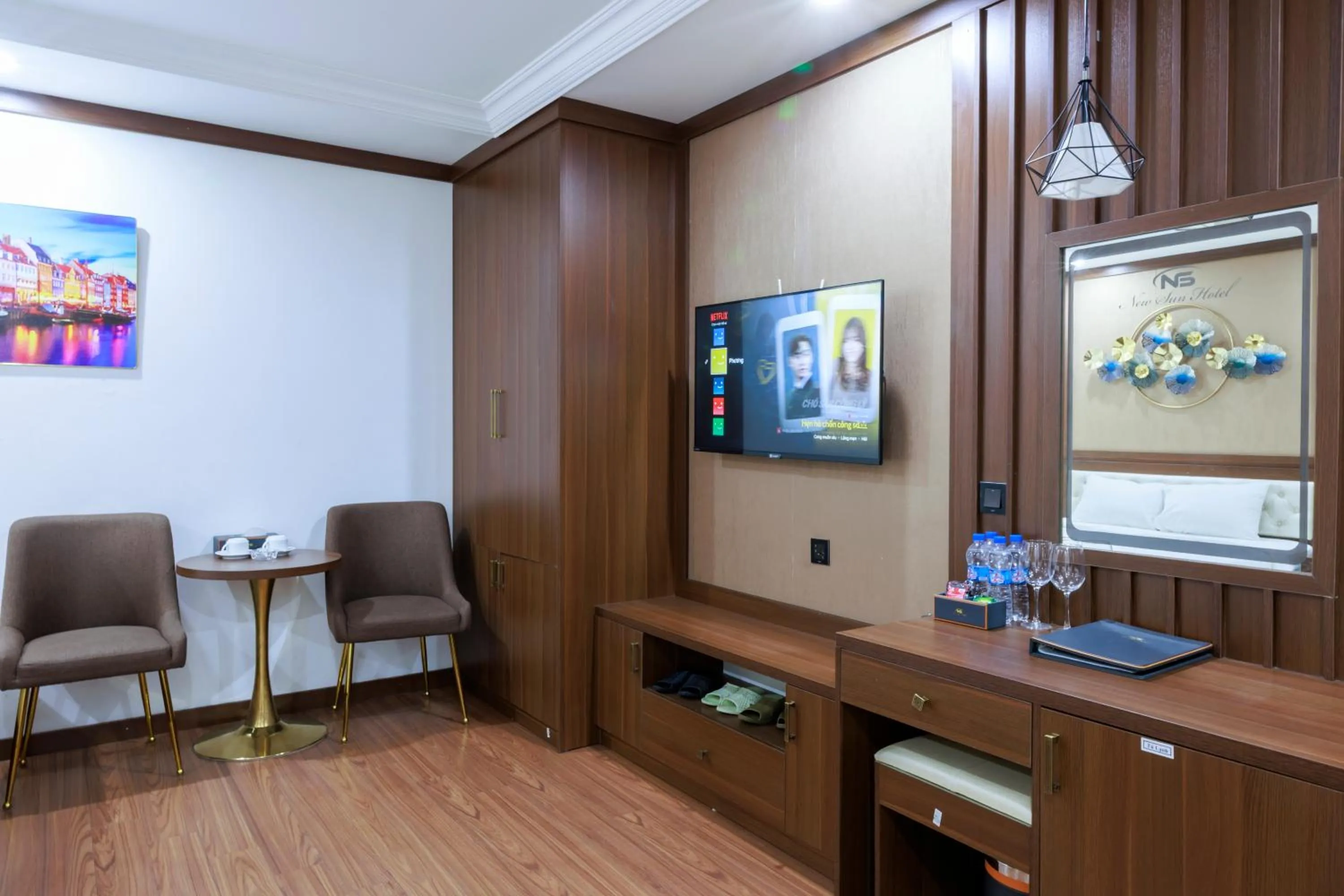 Seating area in New Sun Móng Cái Hotel