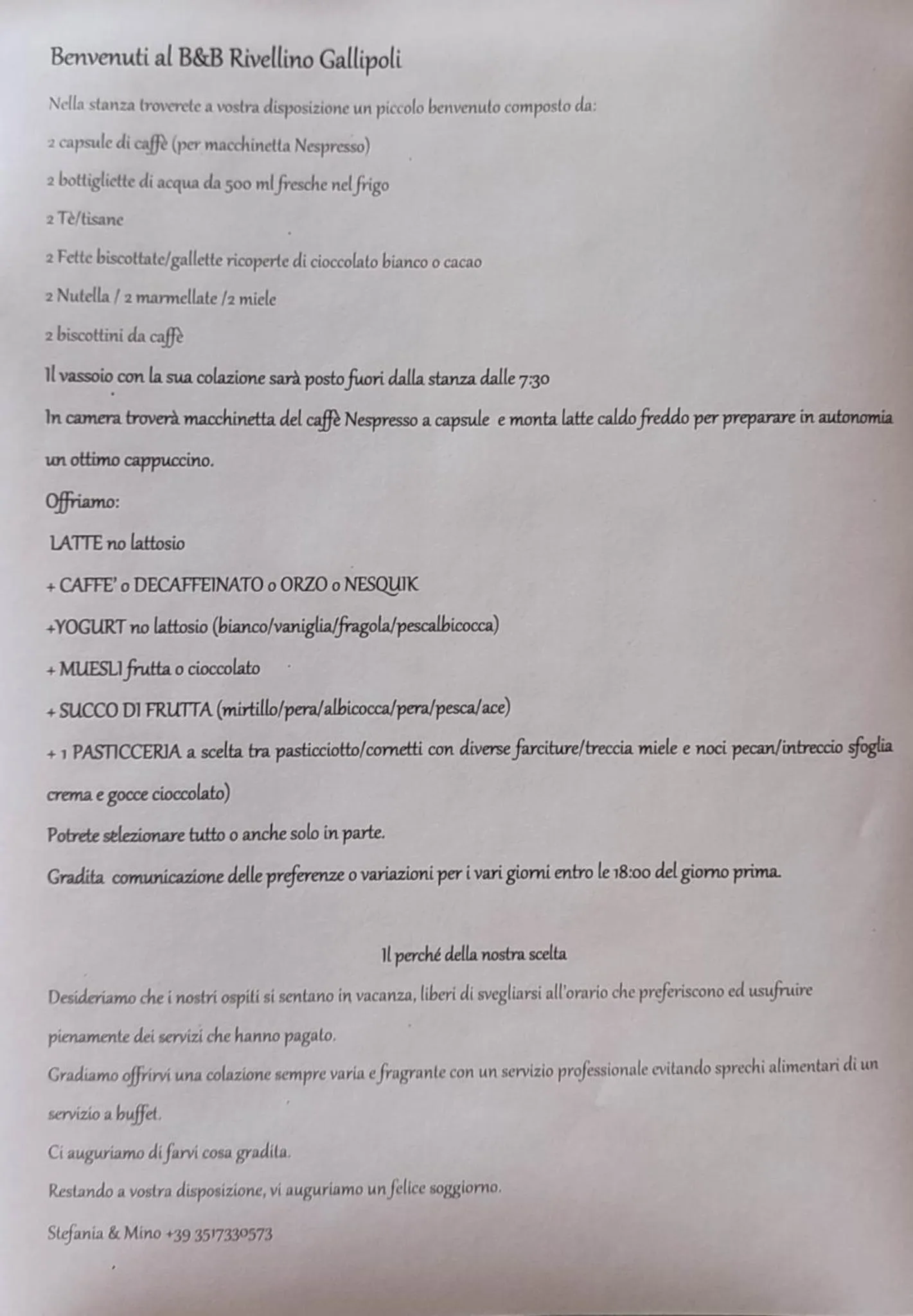 Text overlay in B&B Rivellino Gallipoli