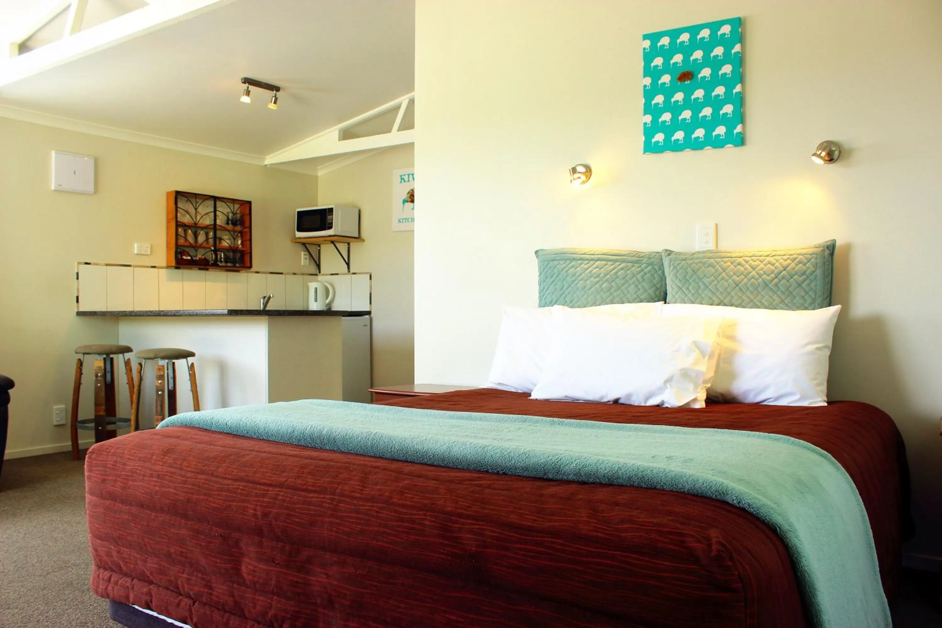 Bed in Te Awa Motel