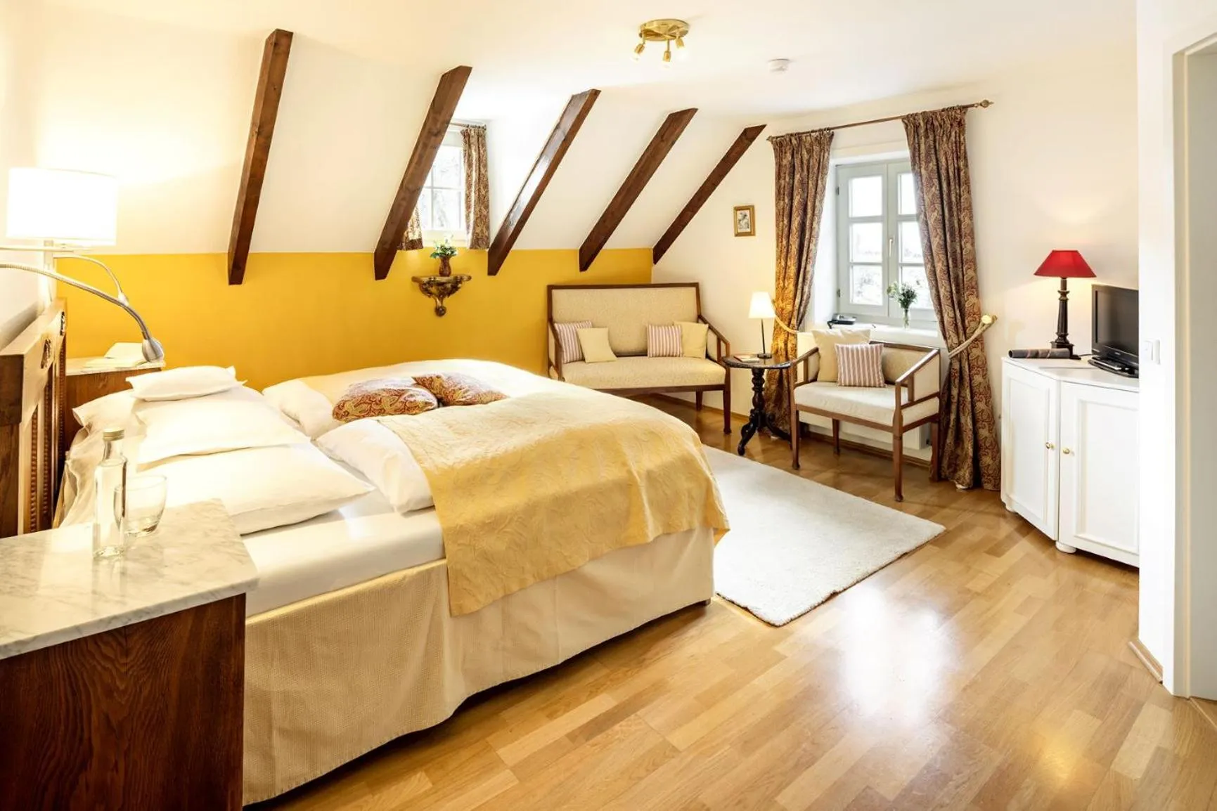 Bed in Romantik Hotel Landhaus Bärenmühle