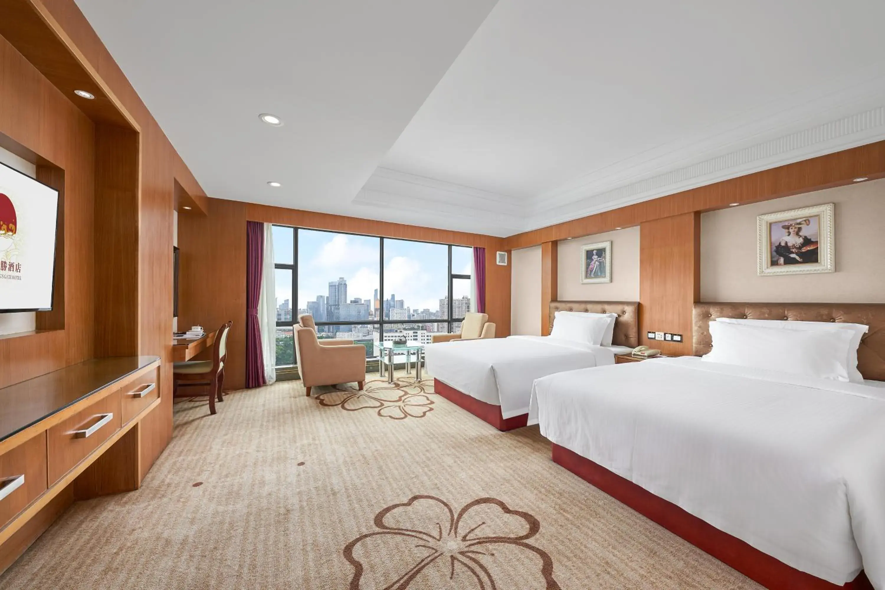 Deluxe Twin Room in Nanyang King's Gate Hotel--Free Shuttle Service to Canton Fair Deluxe Twin Room in Nanyang King's Gate Hotel--Free Shuttle Service to Canton Fair