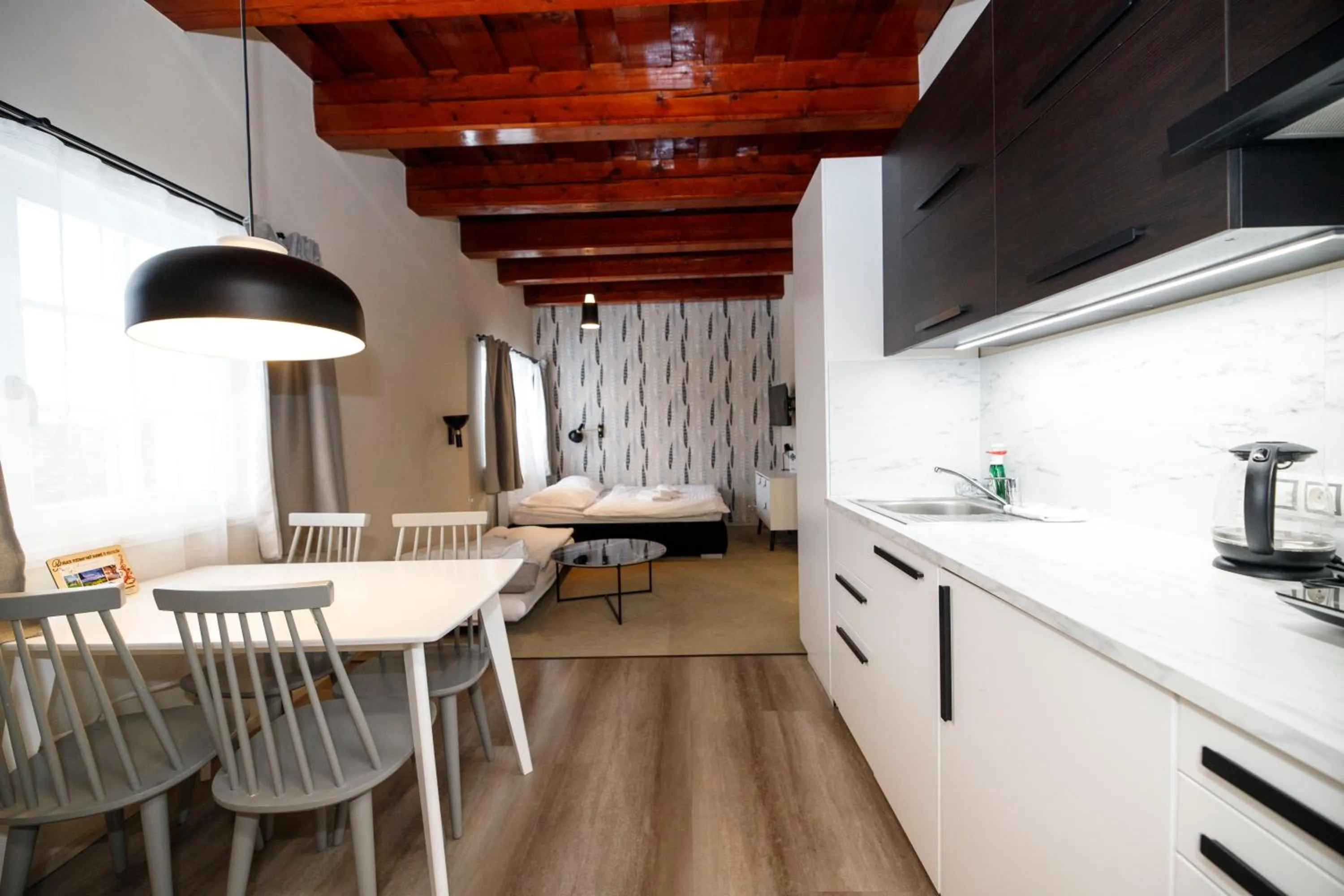 Kitchen or kitchenette in Aparthotel Panorama