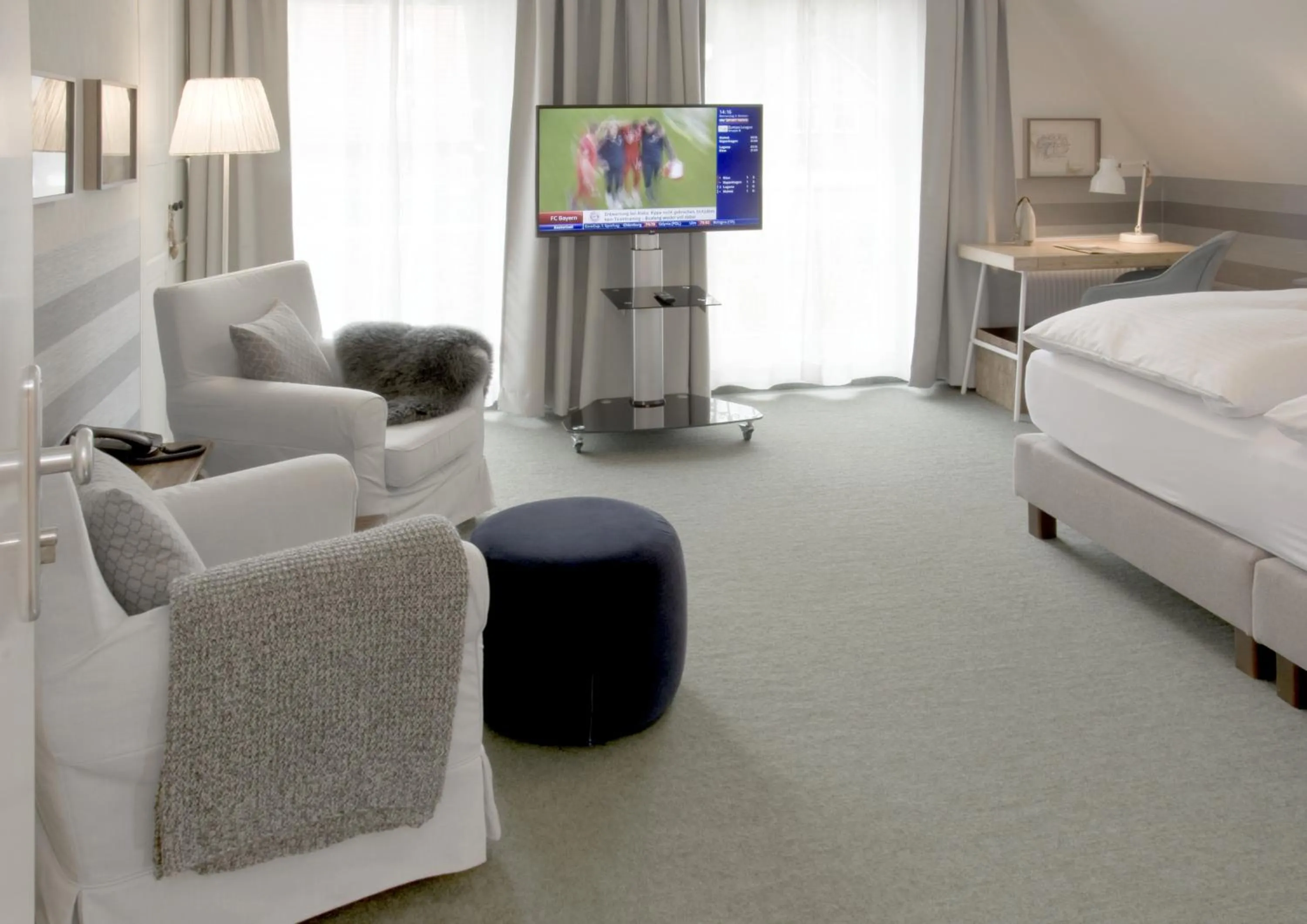 Seating area, Bed in Hotel Auszeit