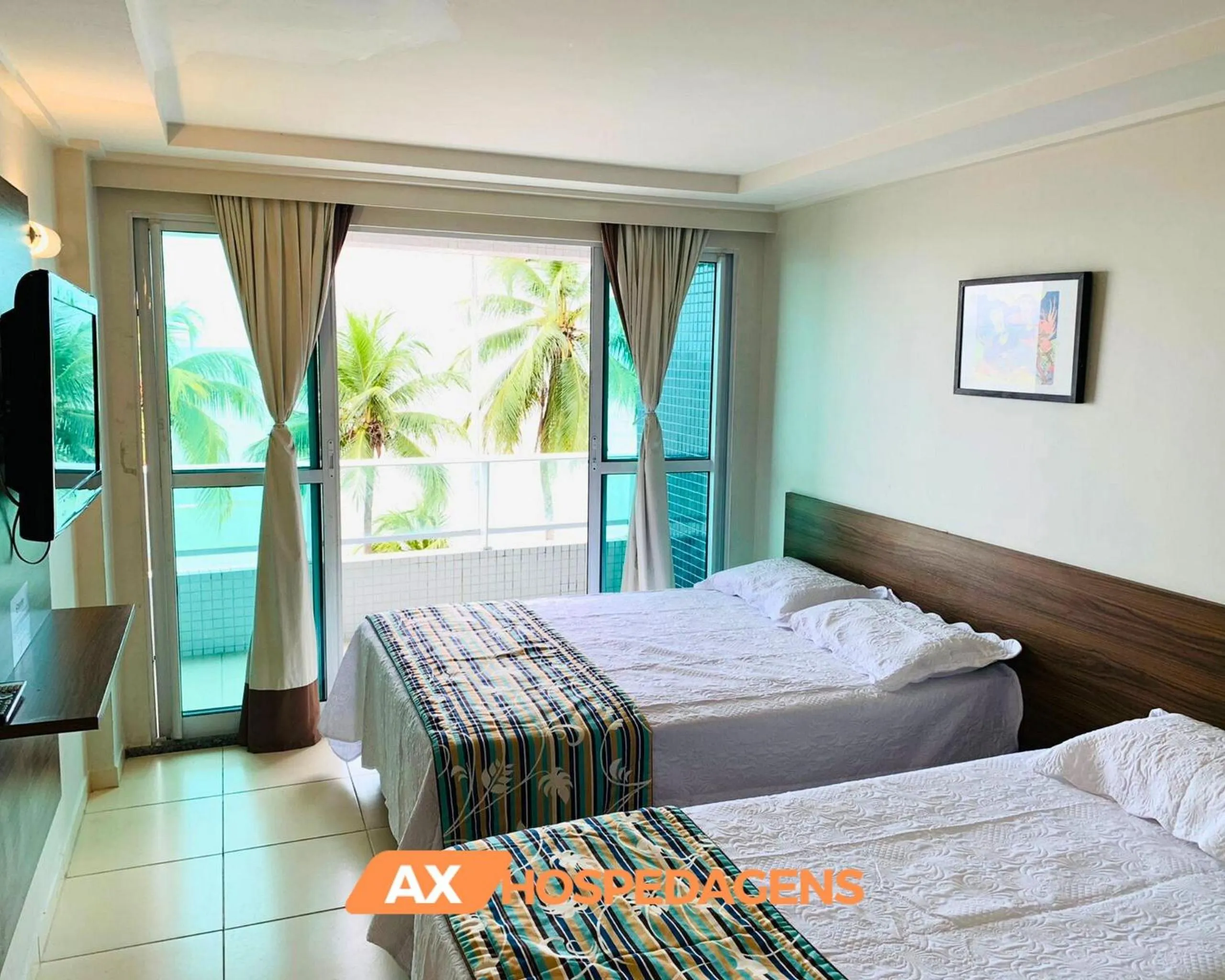 Bed in AX Blue Suítes