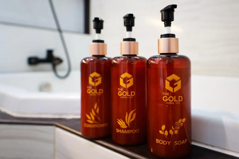 Bathroom in The Gold Living Life